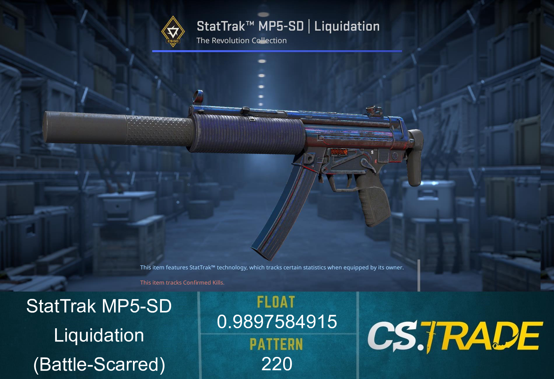 StatTrak™ MP5-SD | Liquidation (Battle-Scarred) Screenshot