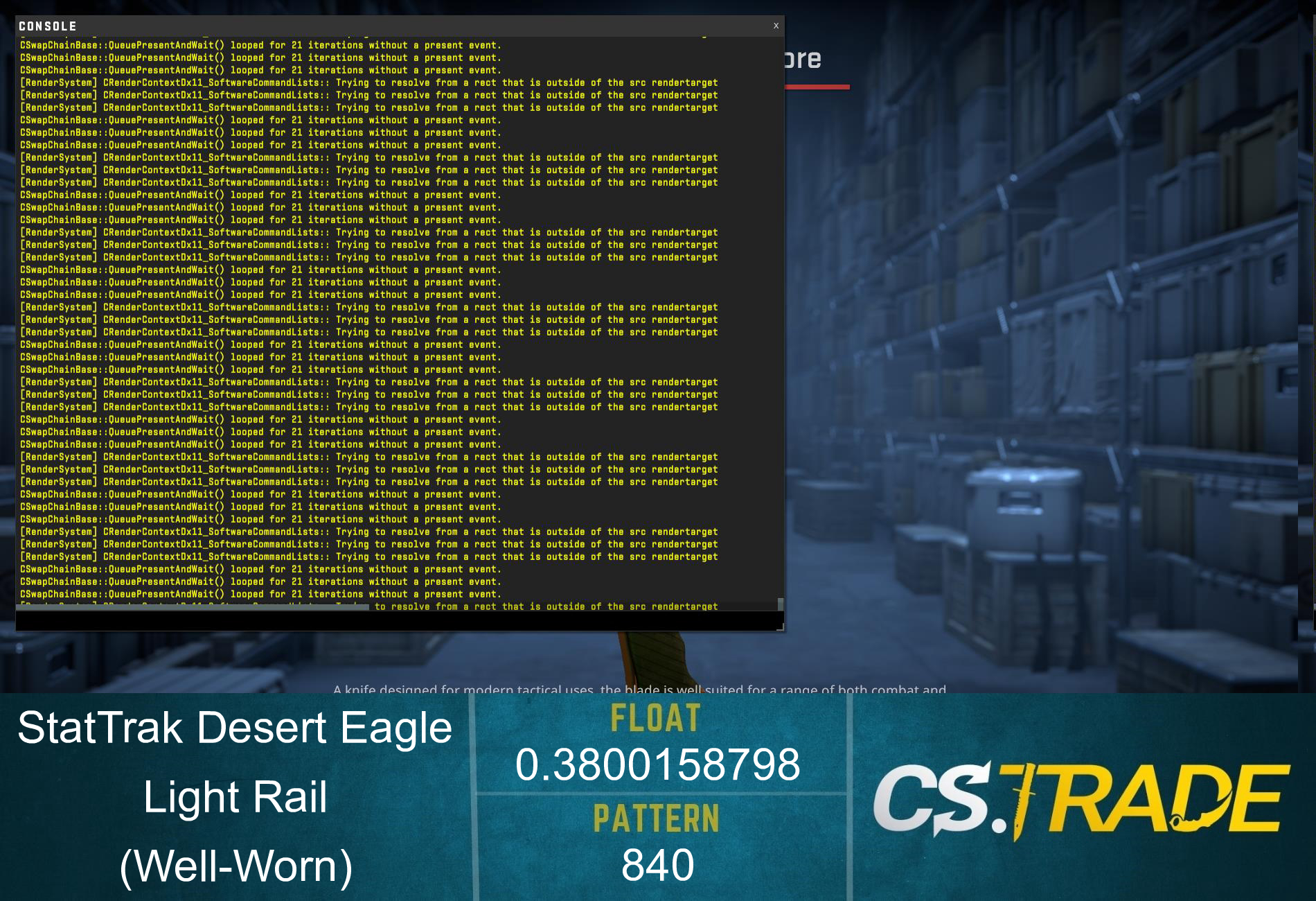 Desert Eagle | Light Rail (Well-Worn) Screenshot