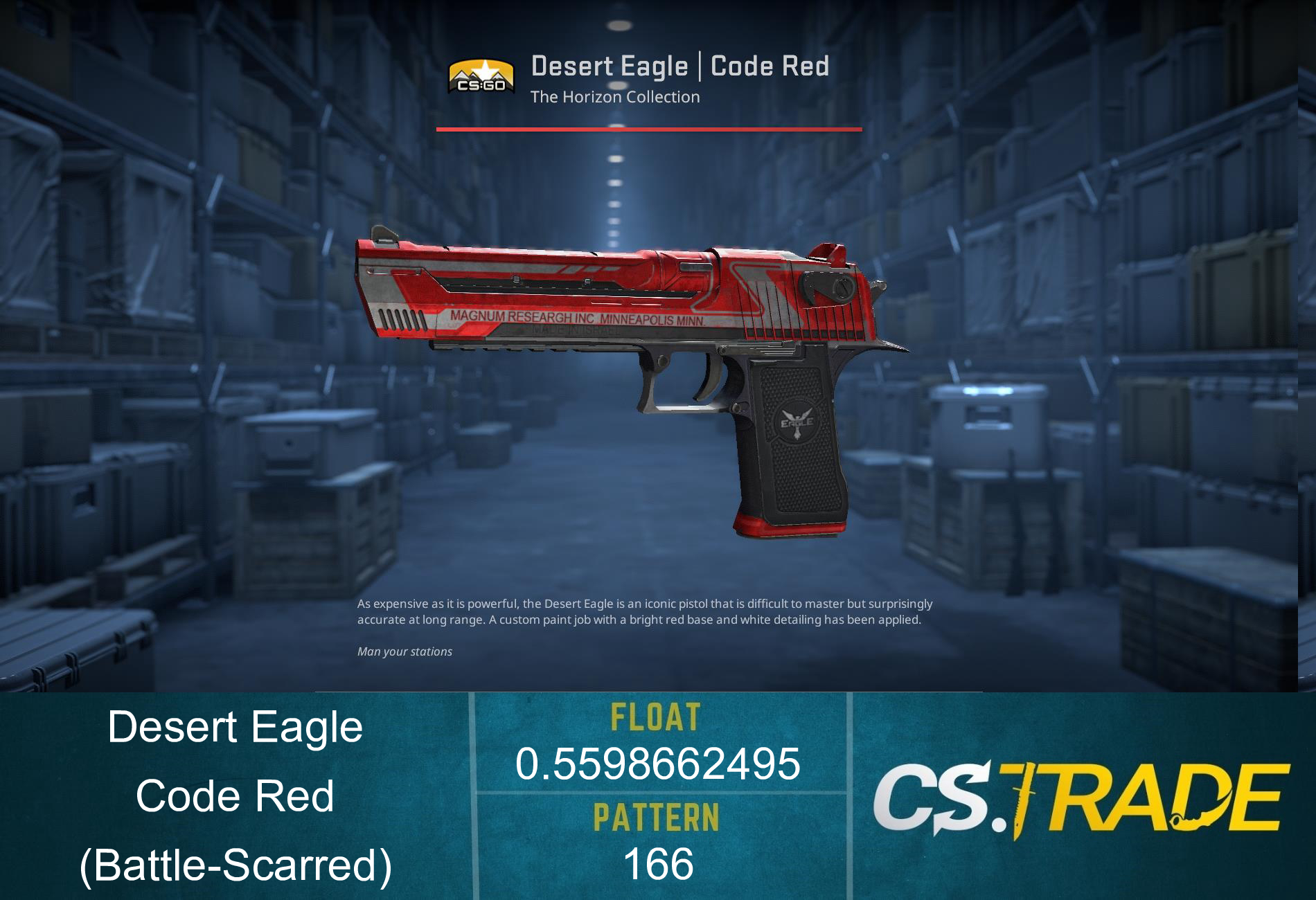 Desert Eagle | Code Red (Battle-Scarred) Screenshot
