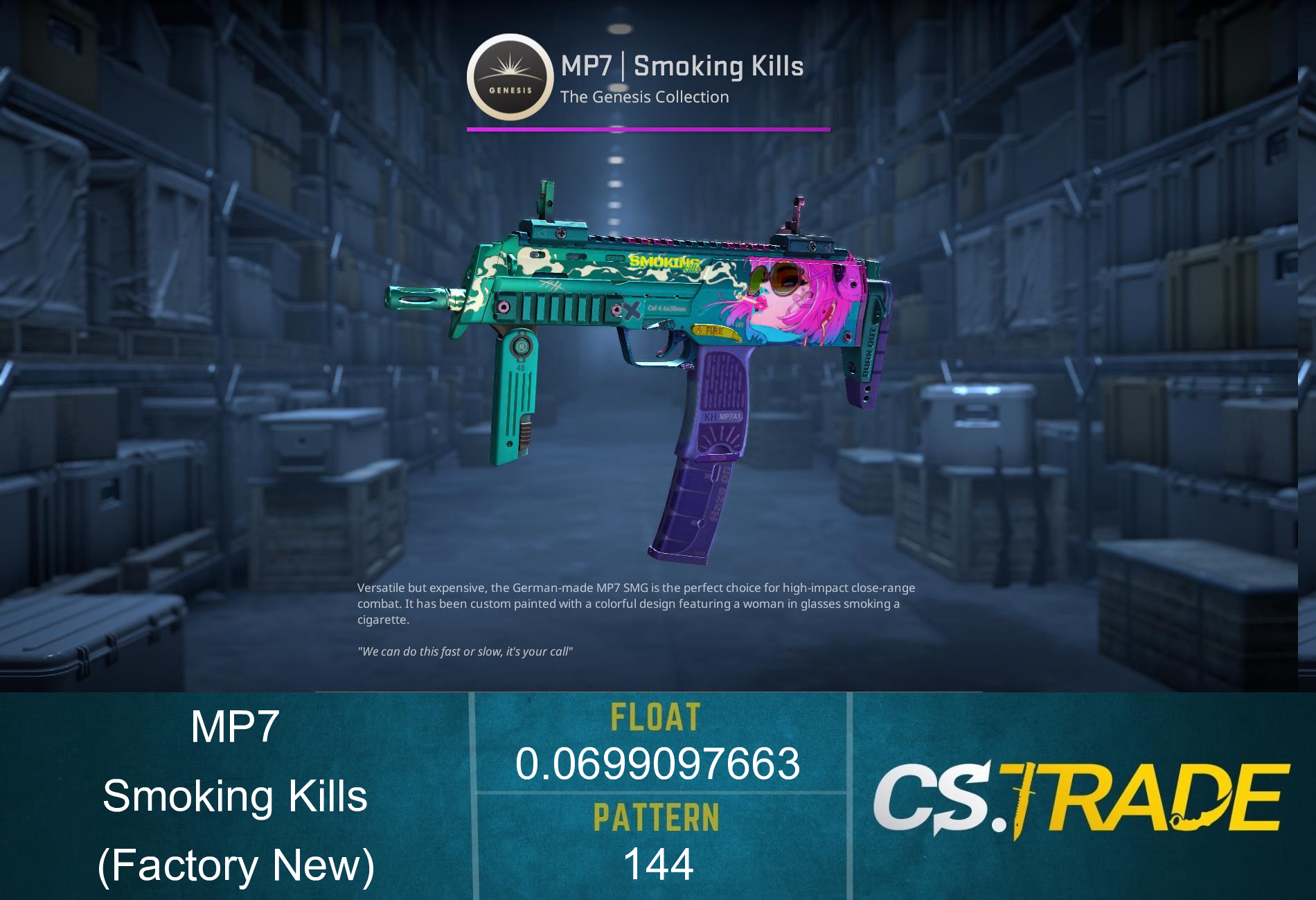 MP7 | Smoking Kills (Factory New) Screenshot