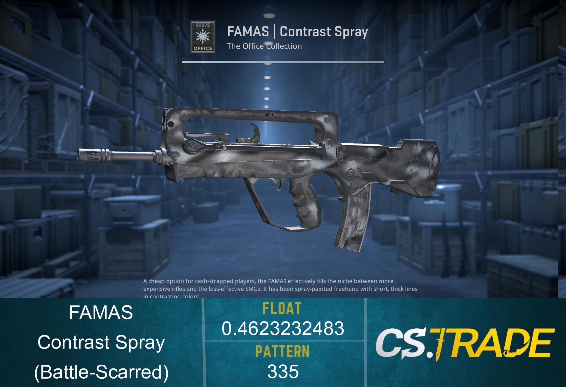 FAMAS | Contrast Spray (Battle-Scarred) Screenshot