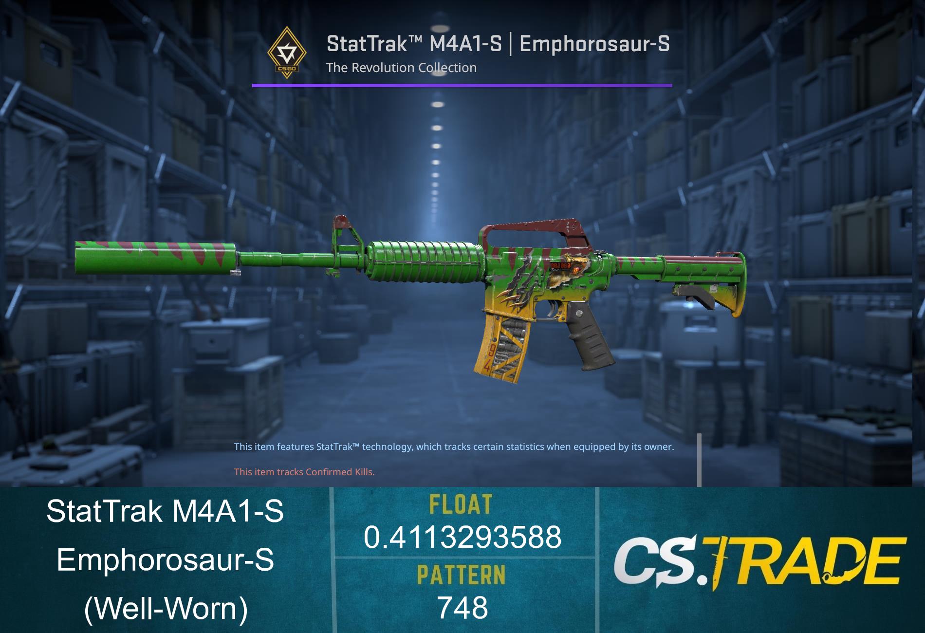 StatTrak™ M4A1-S | Emphorosaur-S (Well-Worn) Screenshot