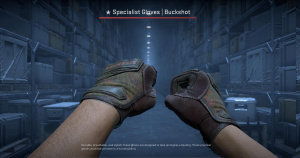 ★ Specialist Gloves | Buckshot (Battle-Scarred) Screenshot