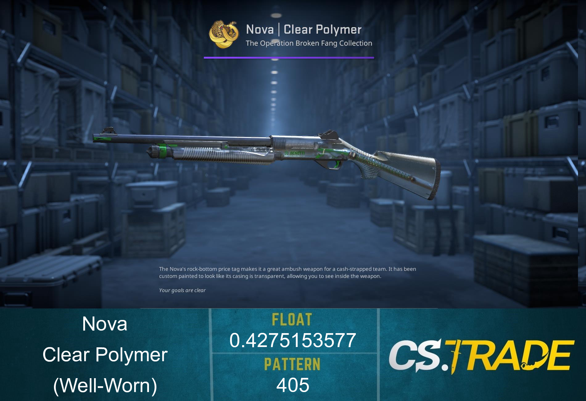 Nova | Clear Polymer (Factory New) Screenshot