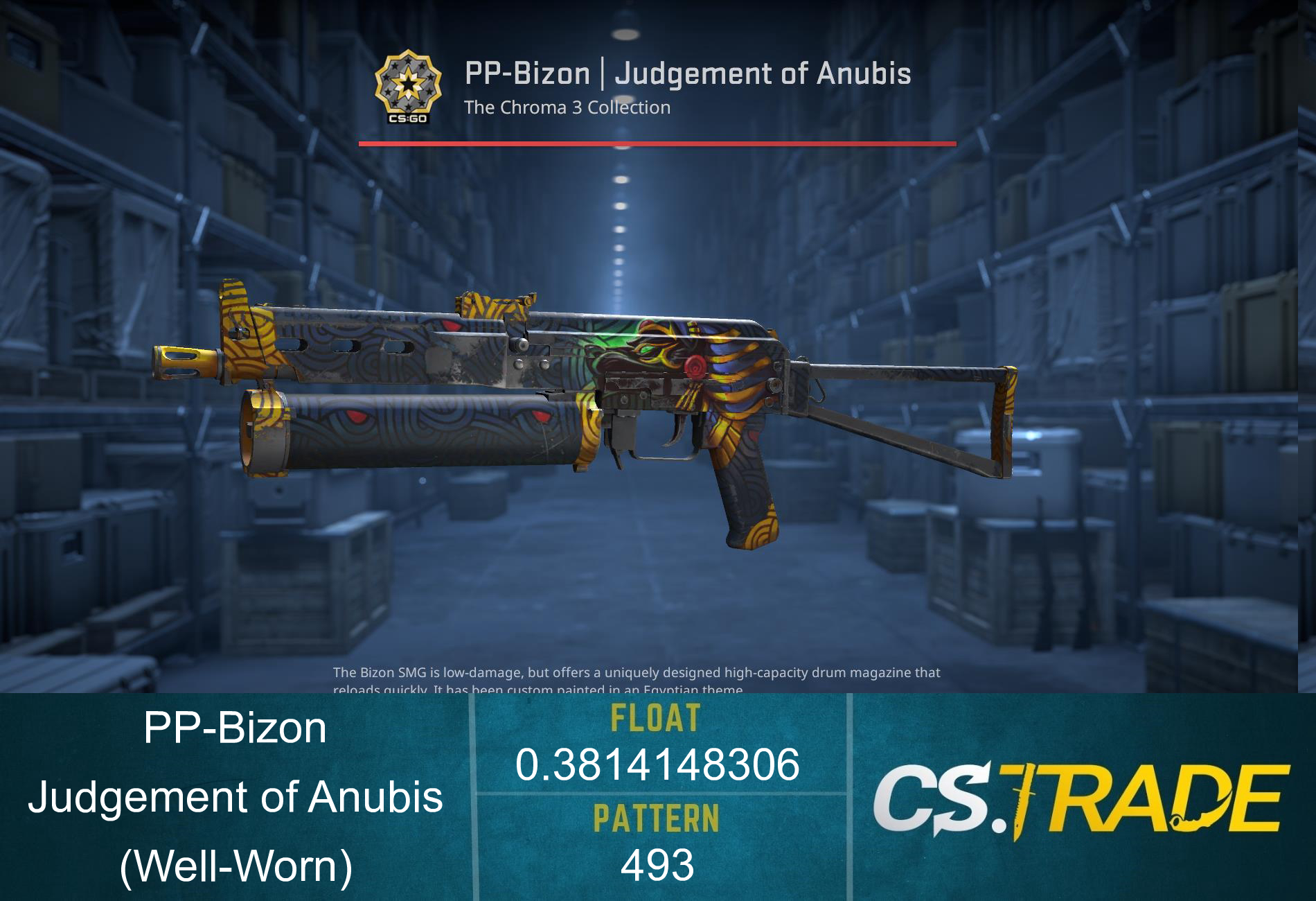 PP-Bizon | Judgement of Anubis (Well-Worn) Screenshot