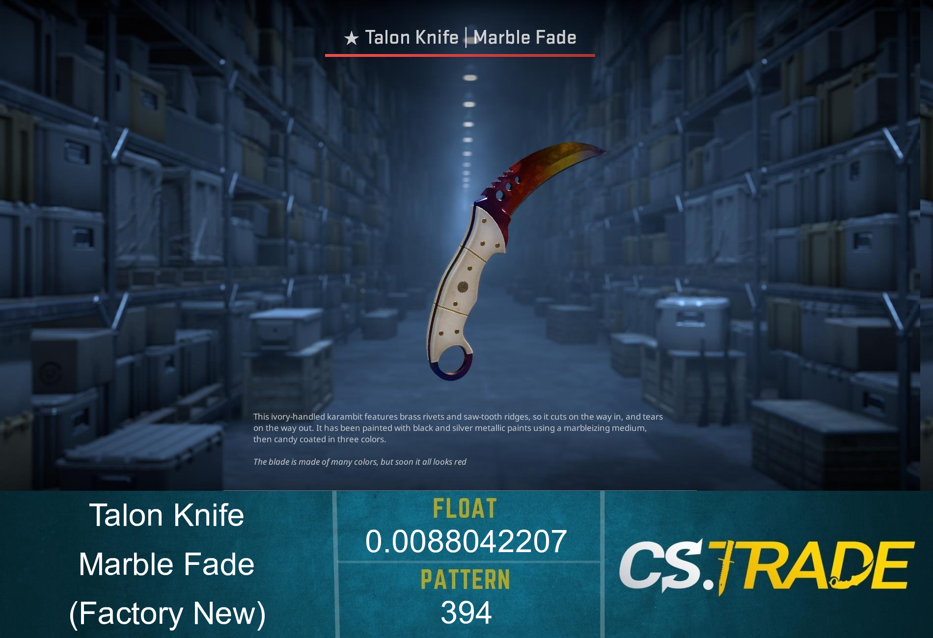 ★ Talon Knife | Marble Fade (Factory New) Screenshot
