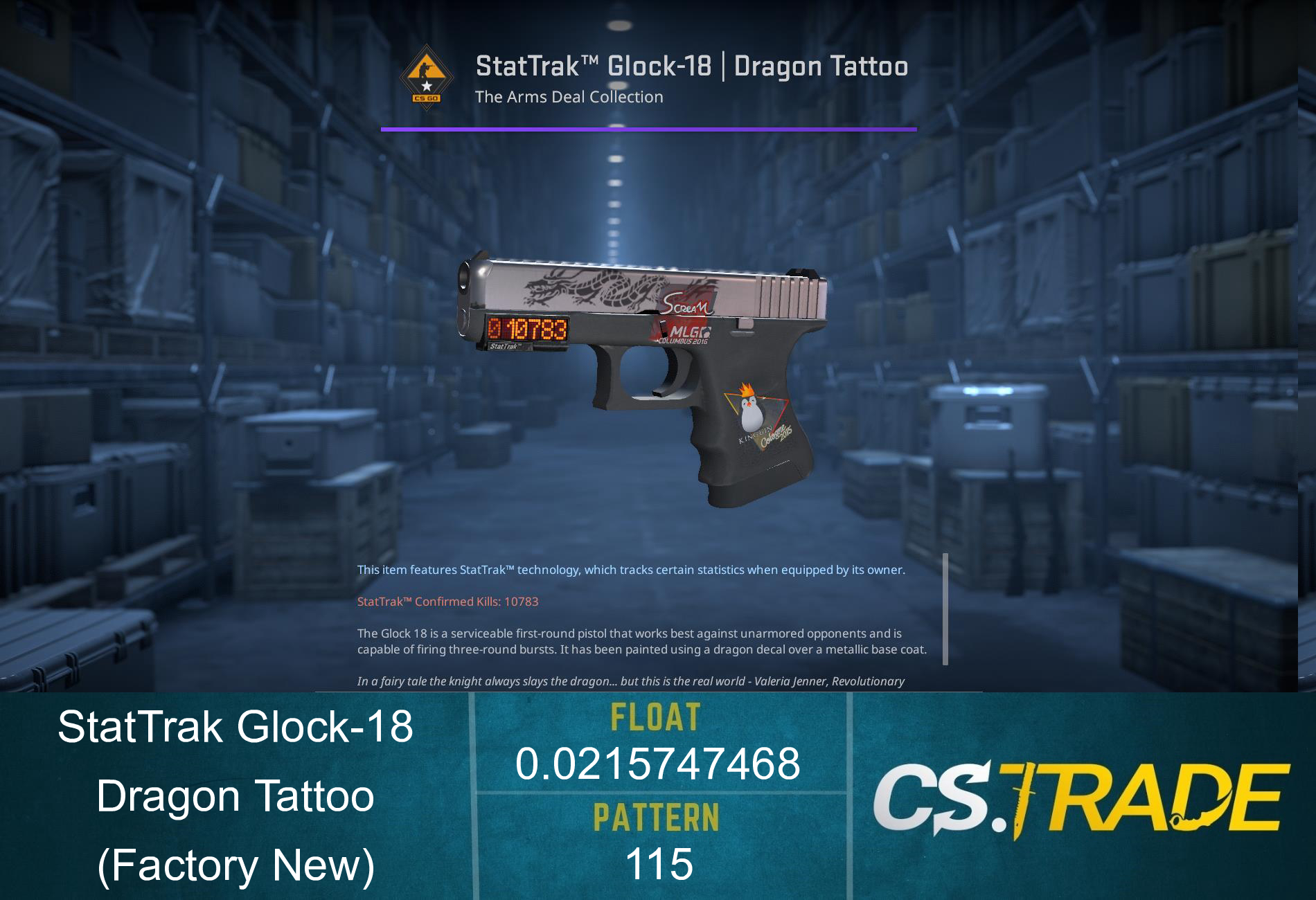 Glock-18 | Dragon Tattoo (Factory New) Screenshot
