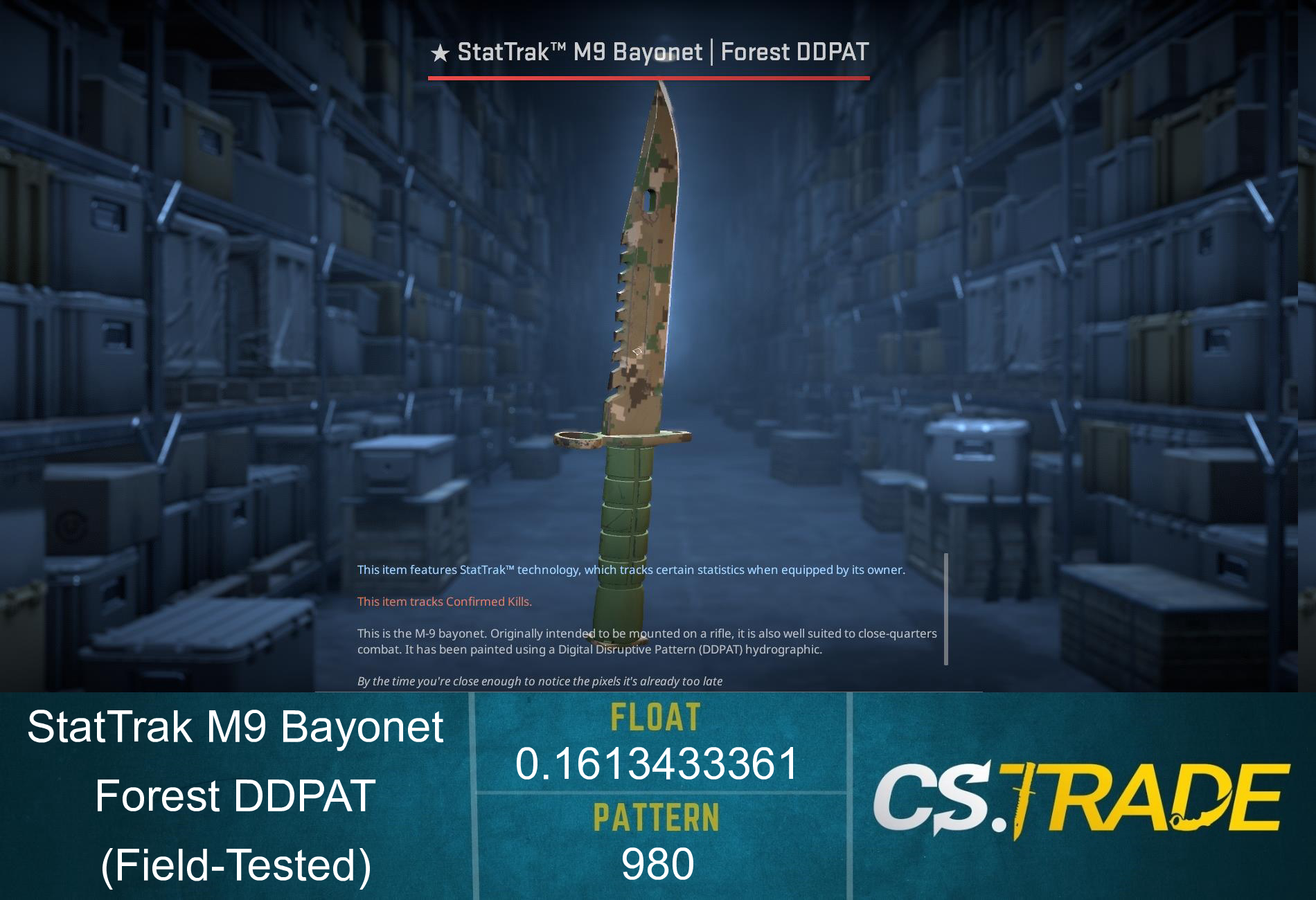 ★ StatTrak™ M9 Bayonet | Forest DDPAT (Field-Tested)