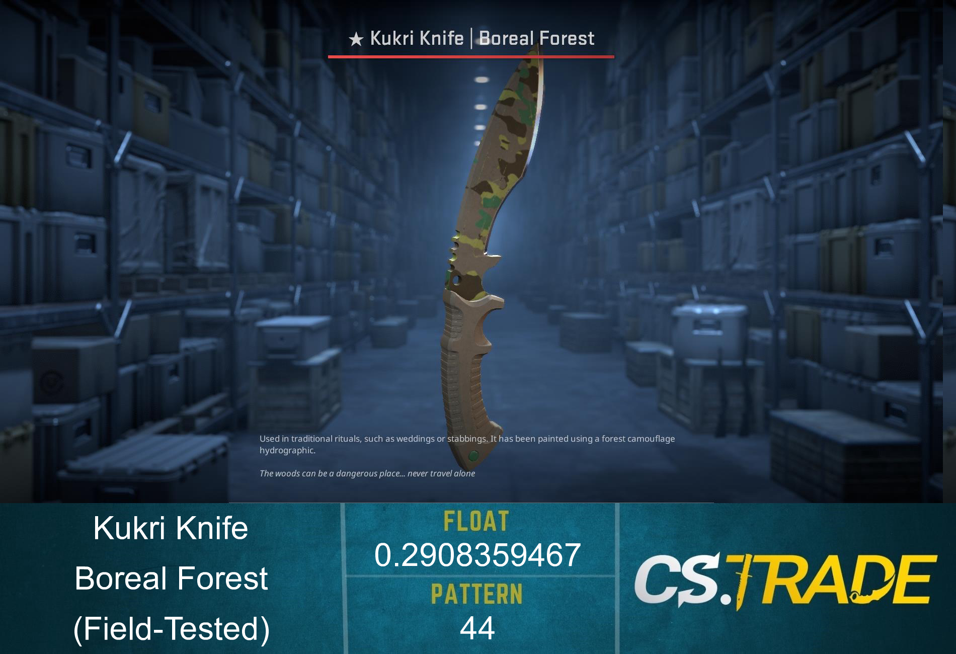 ★ Kukri Knife | Boreal Forest (Factory New) Screenshot