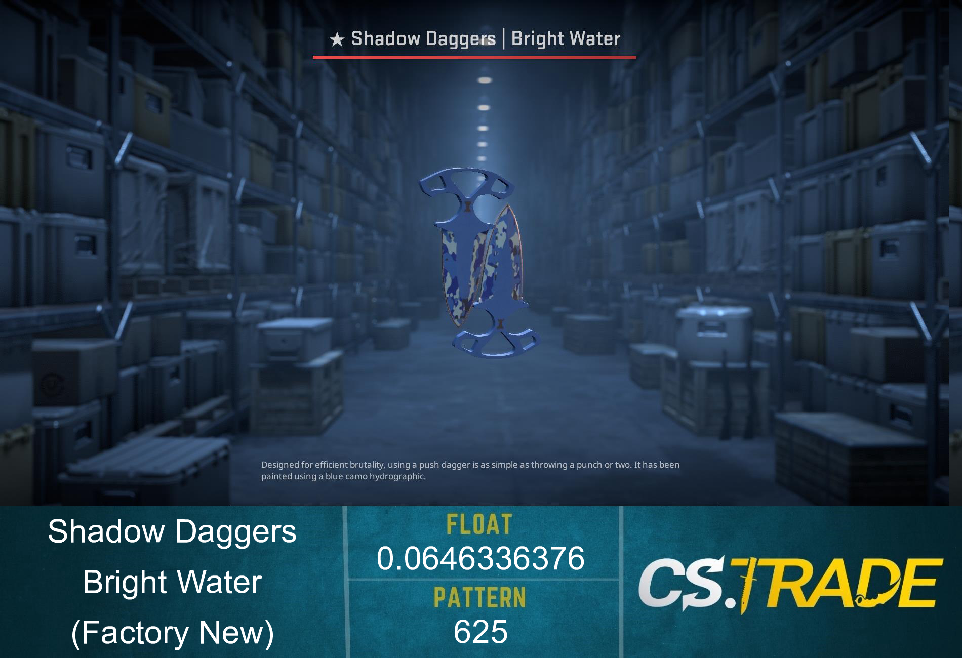 ★ Shadow Daggers | Bright Water (Factory New) Screenshot
