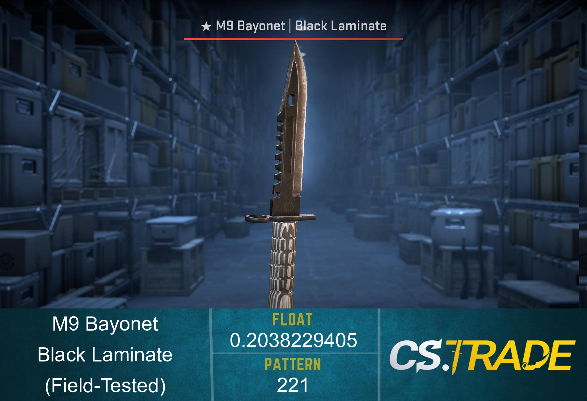★ M9 Bayonet | Black Laminate (Field-Tested) Screenshot