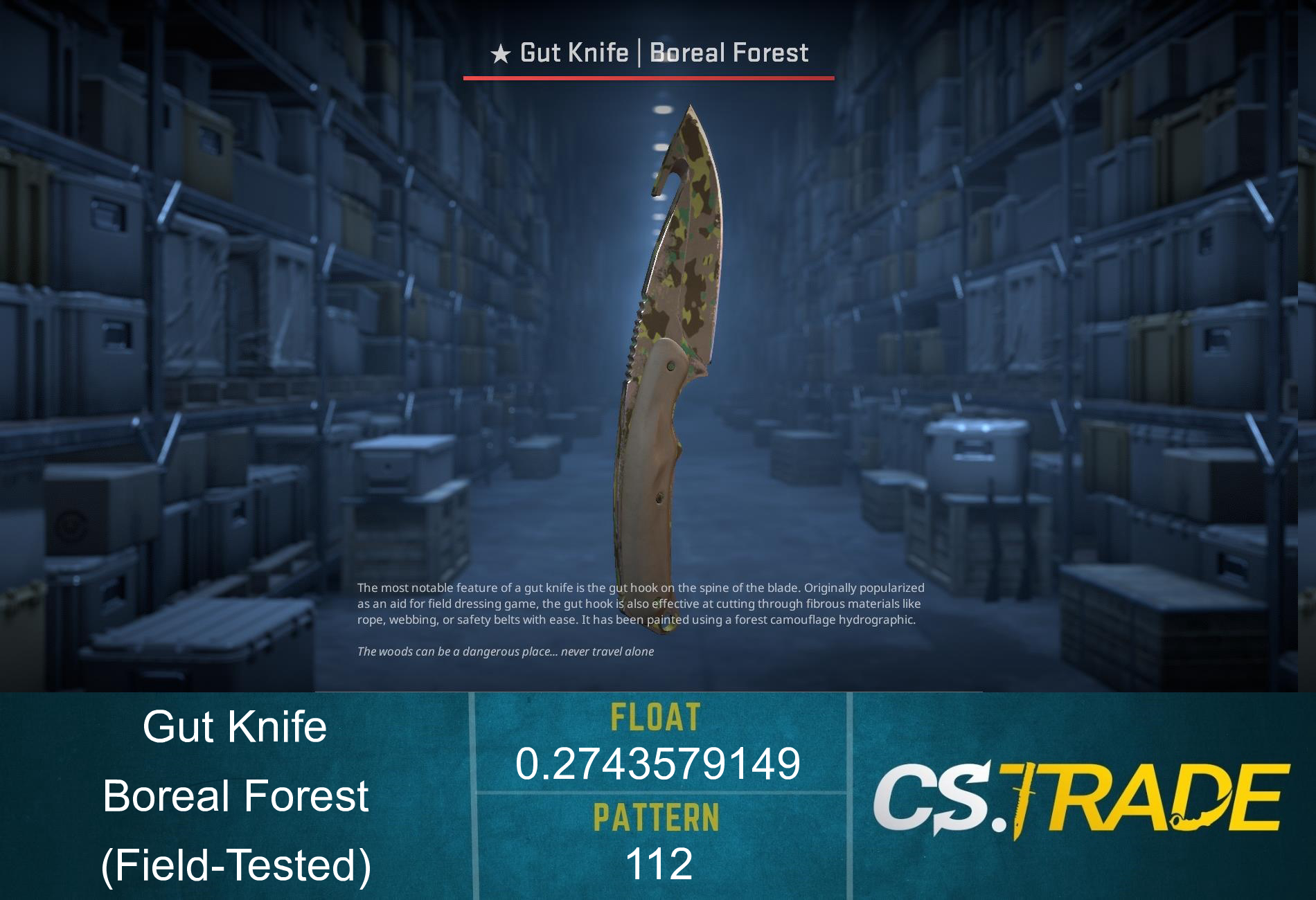 ★ Gut Knife | Boreal Forest (Factory New) Screenshot