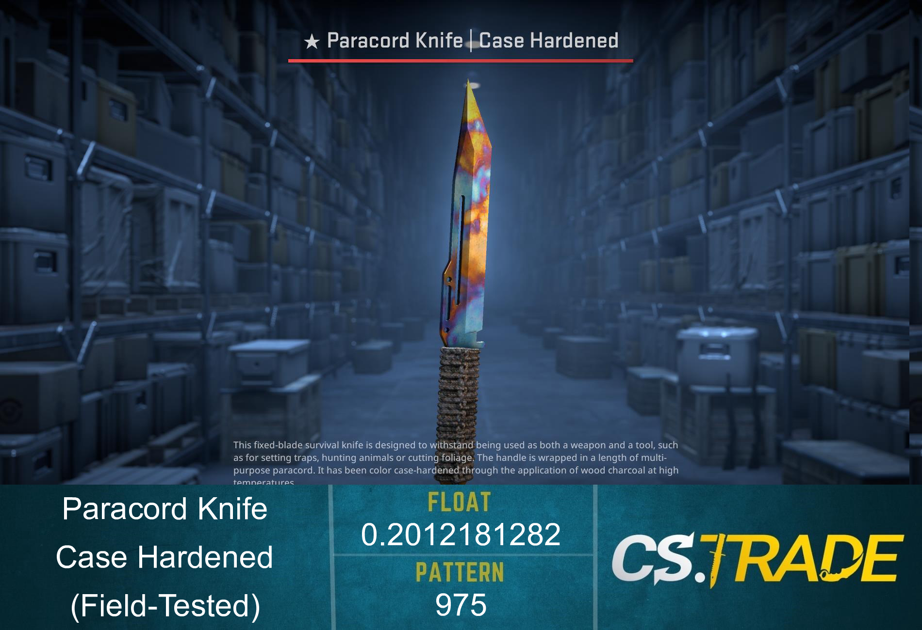 ★ StatTrak™ Paracord Knife | Case Hardened (Field-Tested) Screenshot