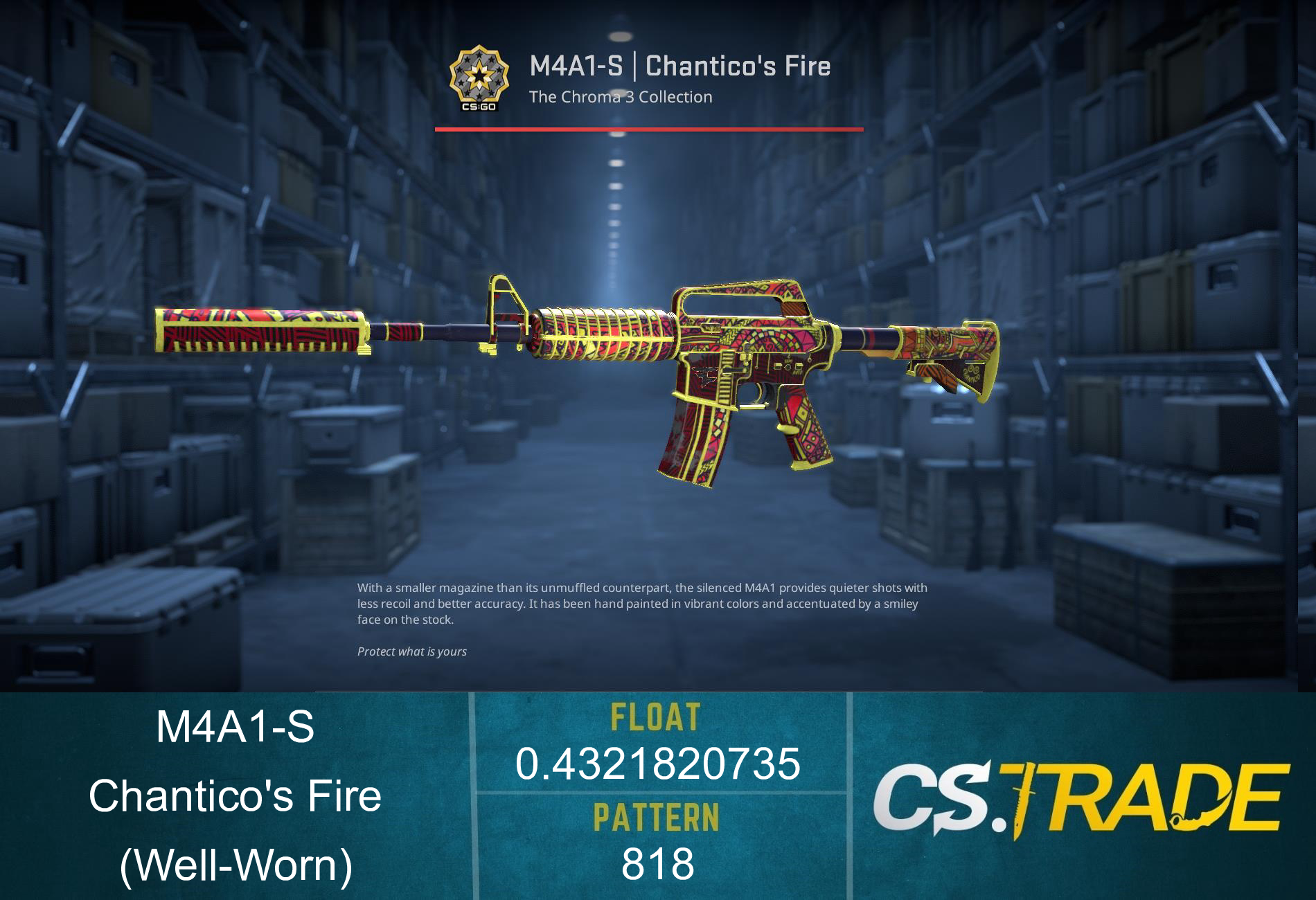 M4A1-S | Chantico's Fire (Well-Worn)