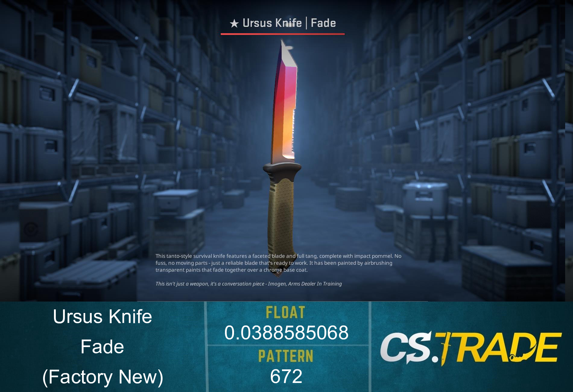 ★ Ursus Knife | Fade (Factory New) Screenshot