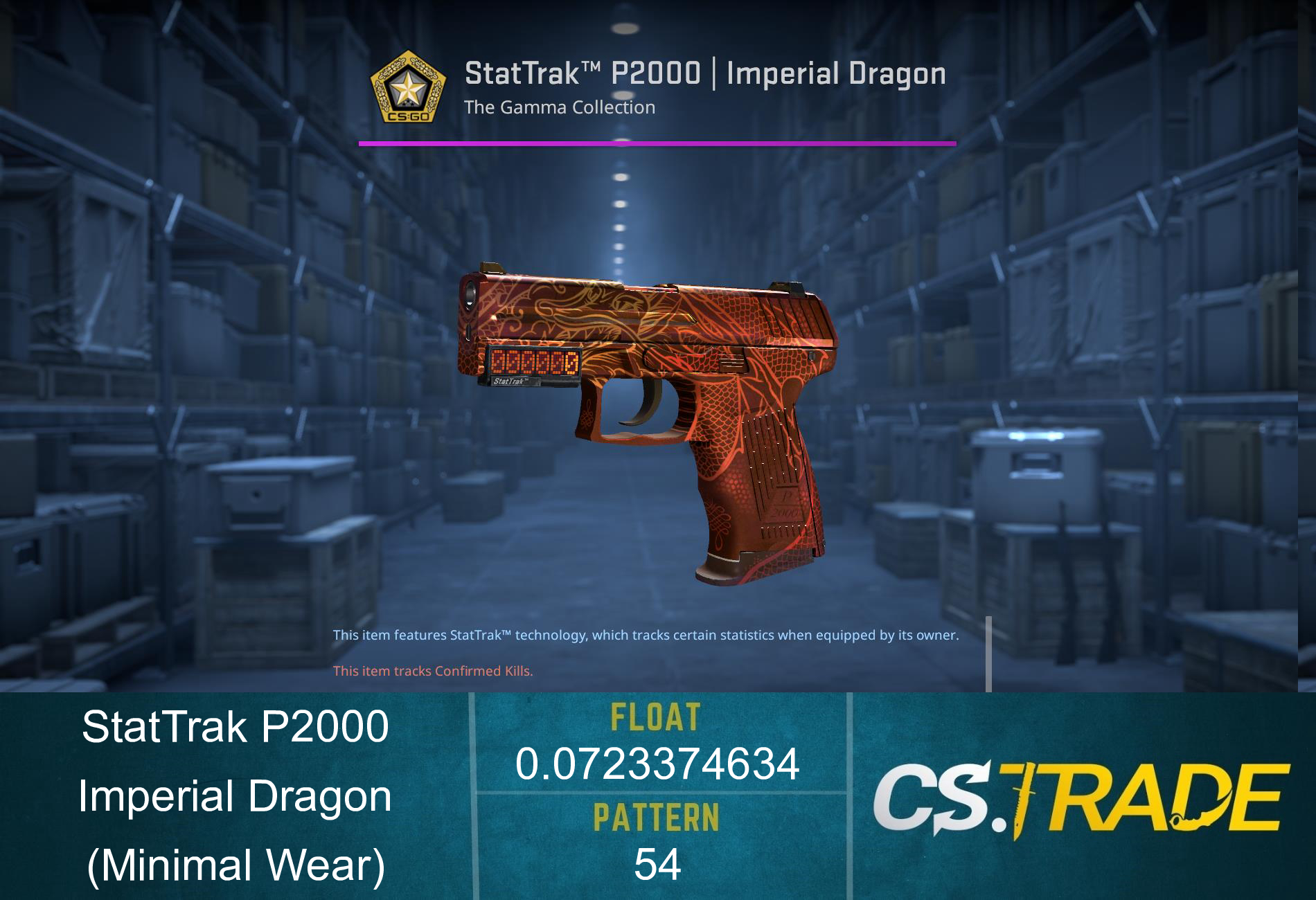 StatTrak™ P2000 | Imperial Dragon (Minimal Wear) Screenshot