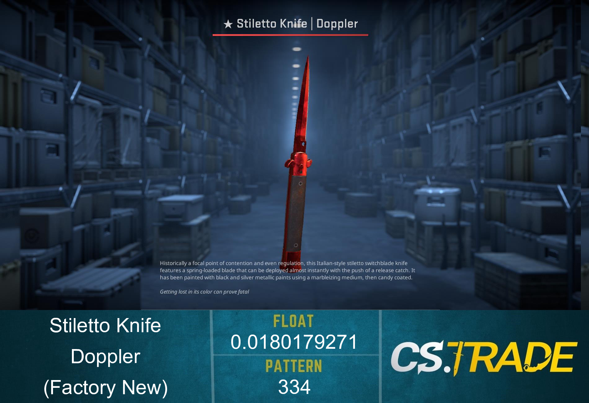★ Stiletto Knife | Doppler Ruby (Factory New) Screenshot