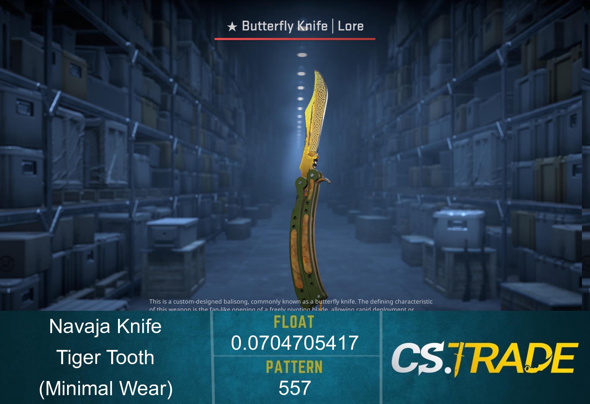 ★ Navaja Knife | Tiger Tooth (Minimal Wear) Screenshot