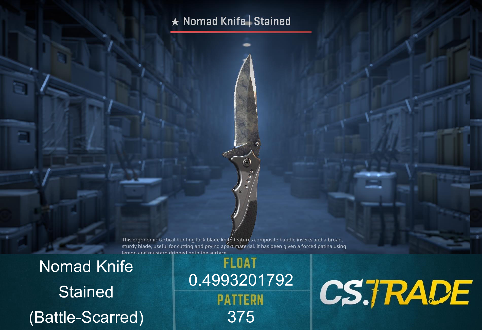 ★ StatTrak™ Nomad Knife | Stained (Battle-Scarred) Screenshot