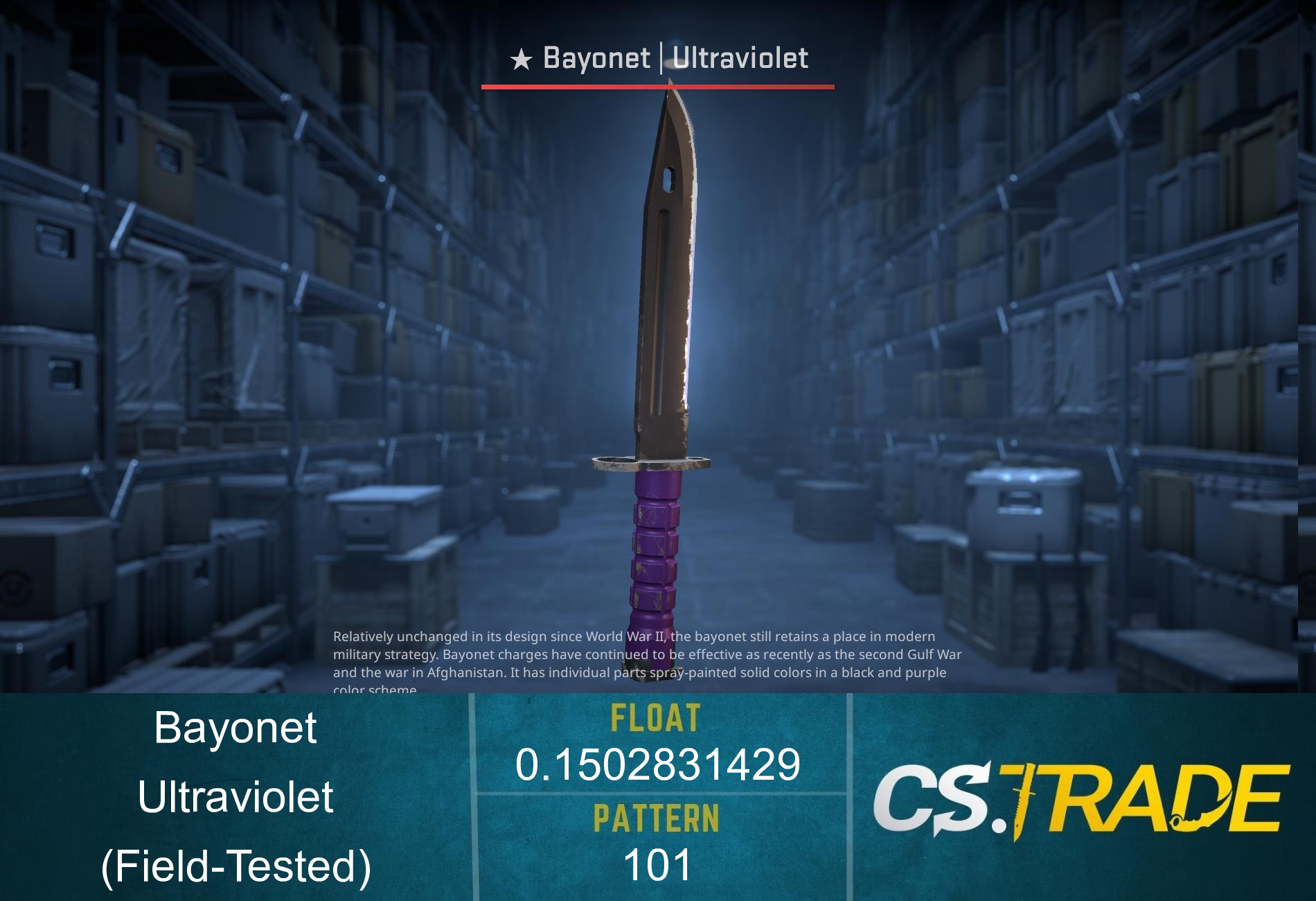 ★ Bayonet | Ultraviolet (Field-Tested) Screenshot