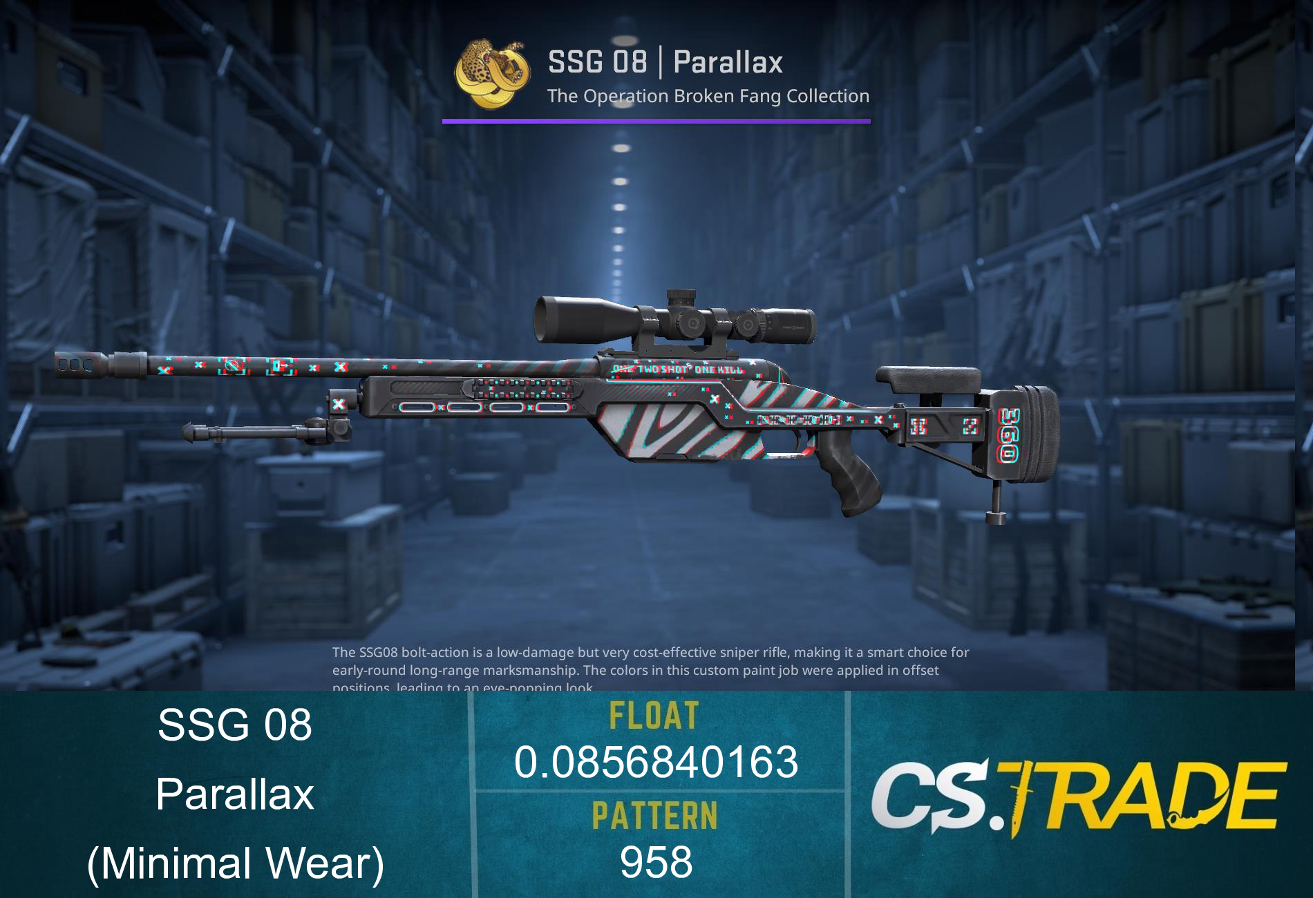 SSG 08 | Parallax (Minimal Wear) Screenshot