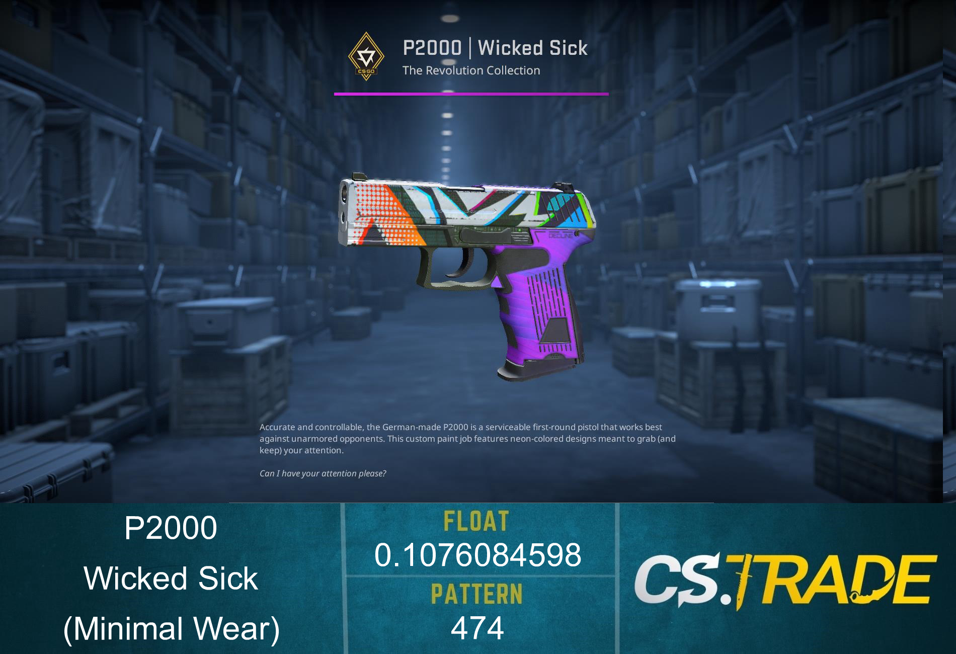 P2000 | Wicked Sick (Minimal Wear) Screenshot