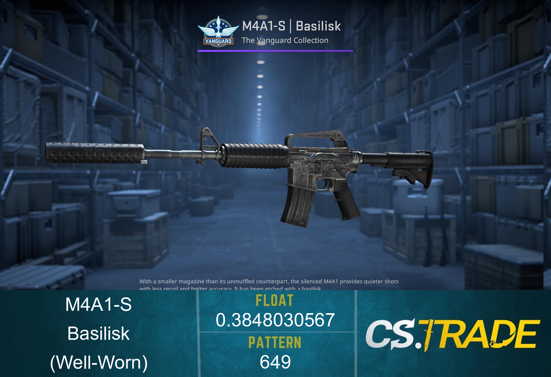 StatTrak™ M4A1-S | Basilisk (Well-Worn) Screenshot