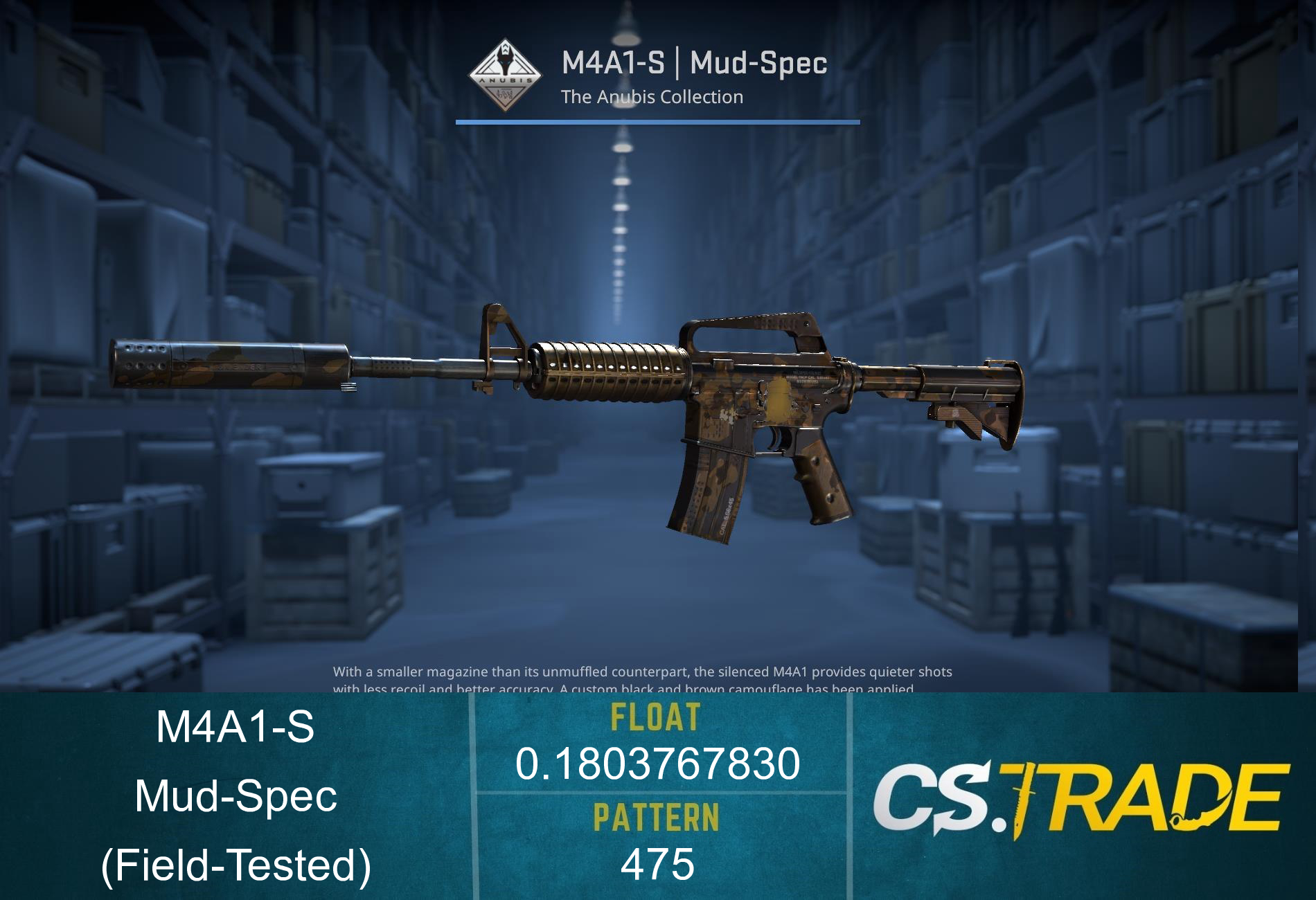 M4A1-S | Mud-Spec (Field-Tested) Screenshot