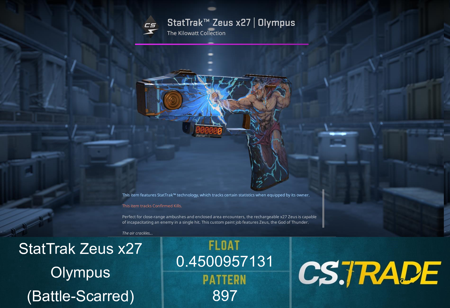 StatTrak™ Zeus x27 | Olympus (Battle-Scarred) Screenshot