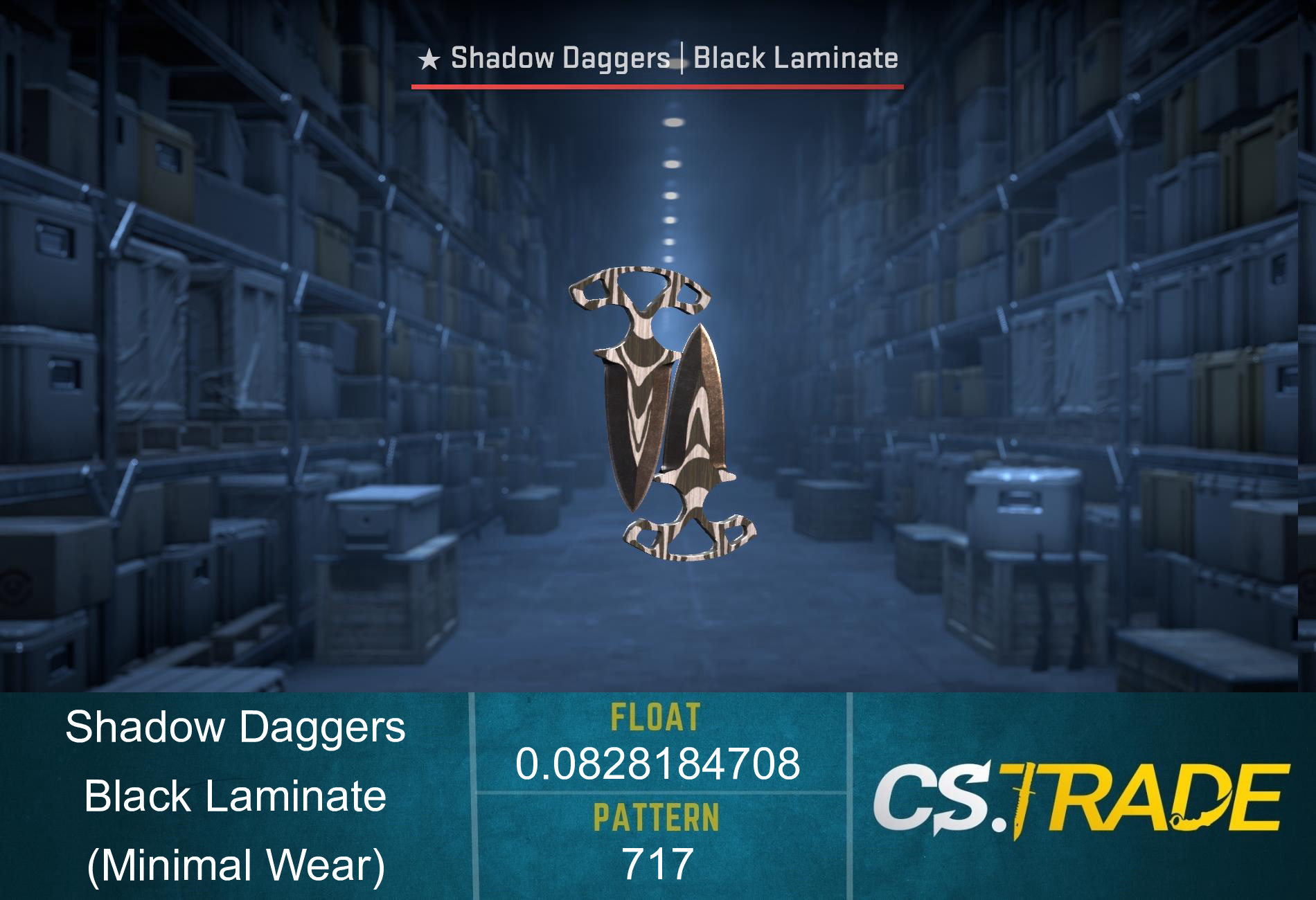 ★ Shadow Daggers | Black Laminate (Minimal Wear) Screenshot