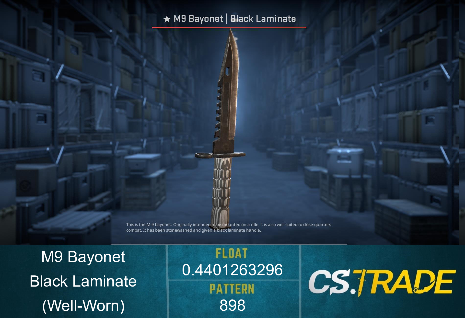 ★ M9 Bayonet | Black Laminate (Factory New) Screenshot