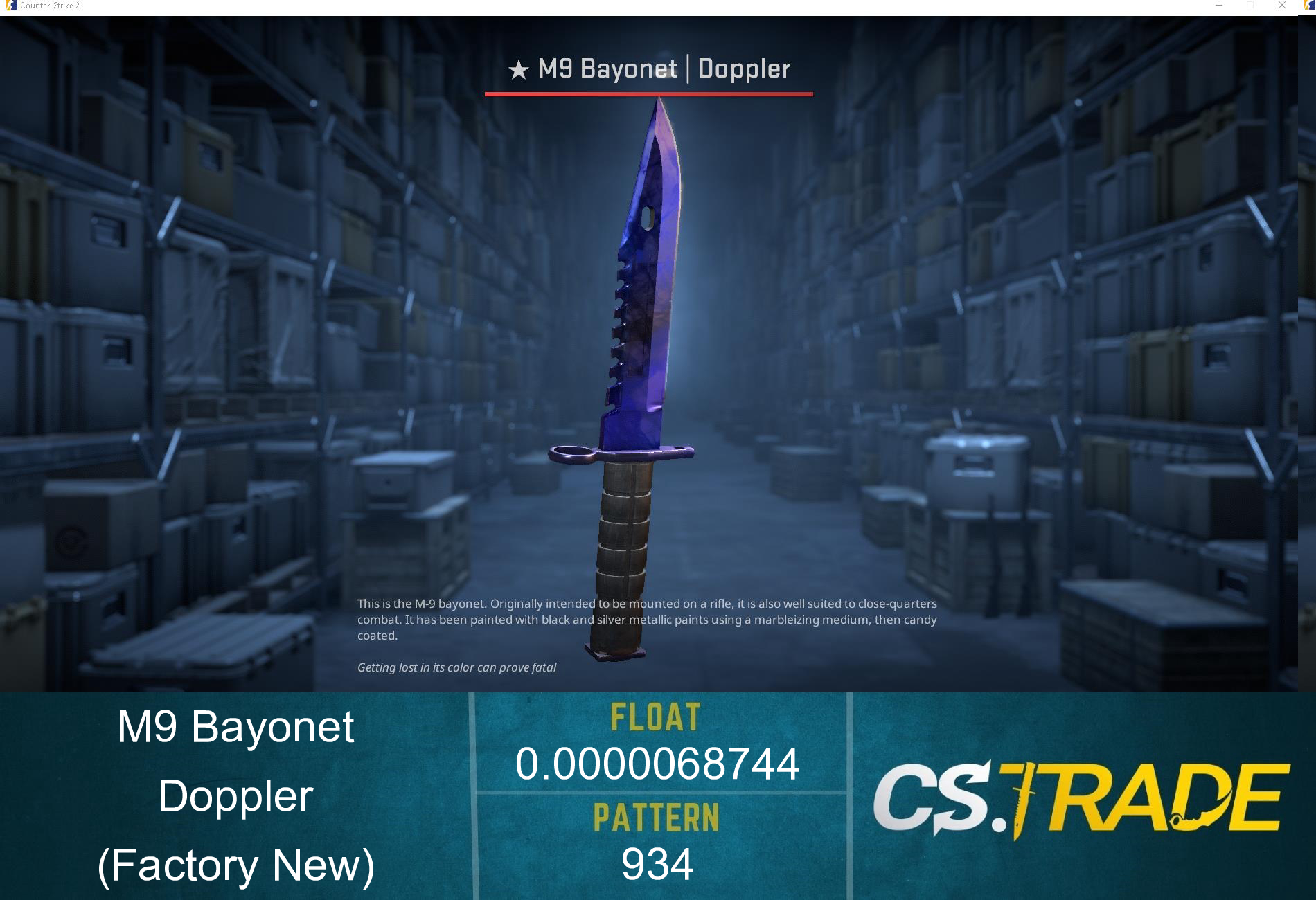 ★ M9 Bayonet | Doppler Phase 4 (Factory New) Screenshot