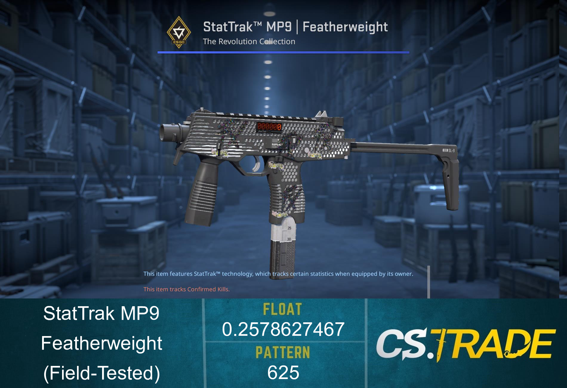 StatTrak™ MP9 | Featherweight (Field-Tested) Screenshot