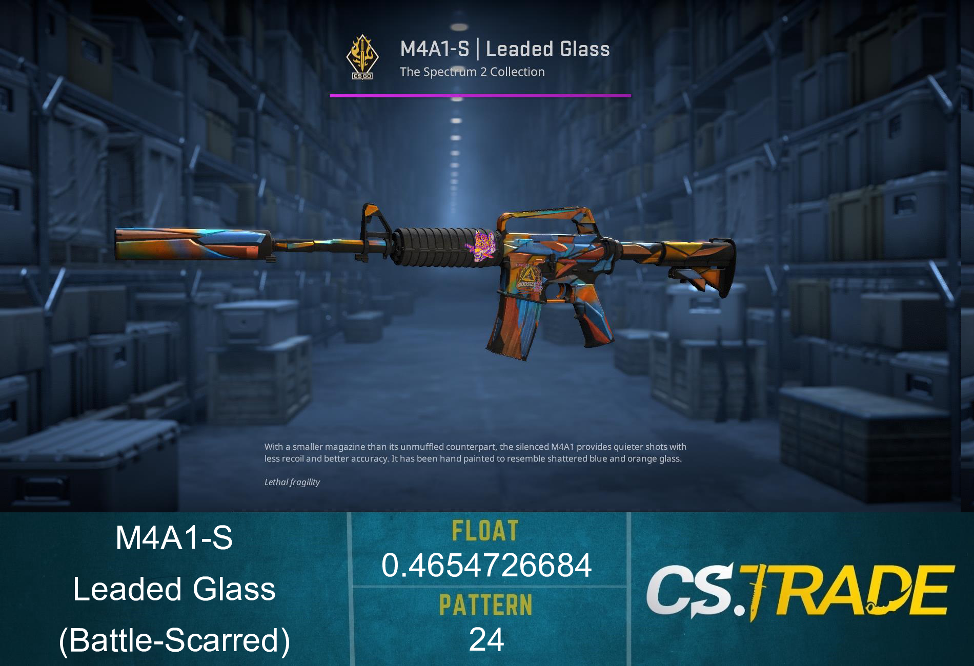 StatTrak™ M4A1-S | Leaded Glass (Battle-Scarred) Screenshot