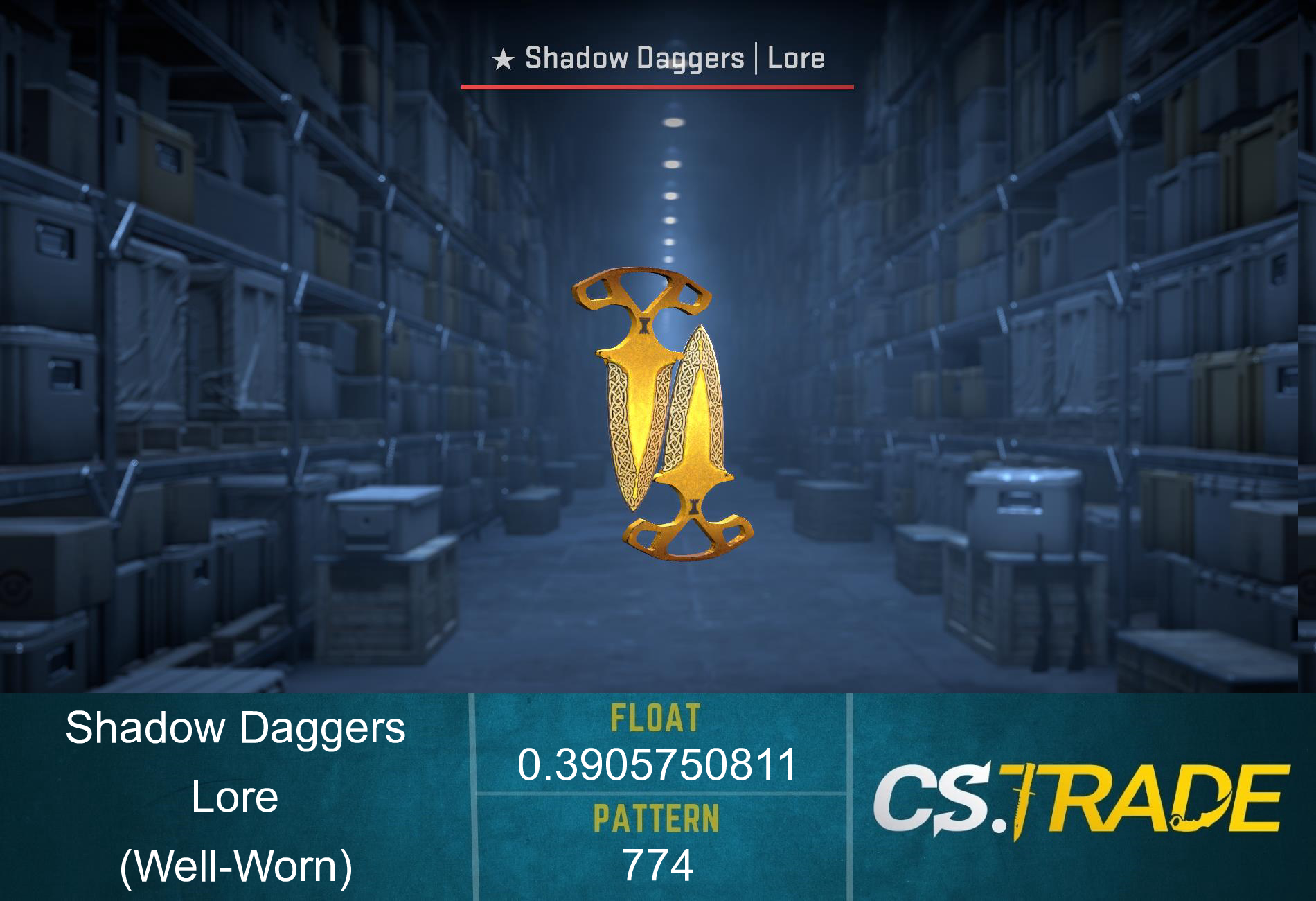 ★ Shadow Daggers | Lore (Well-Worn) Screenshot