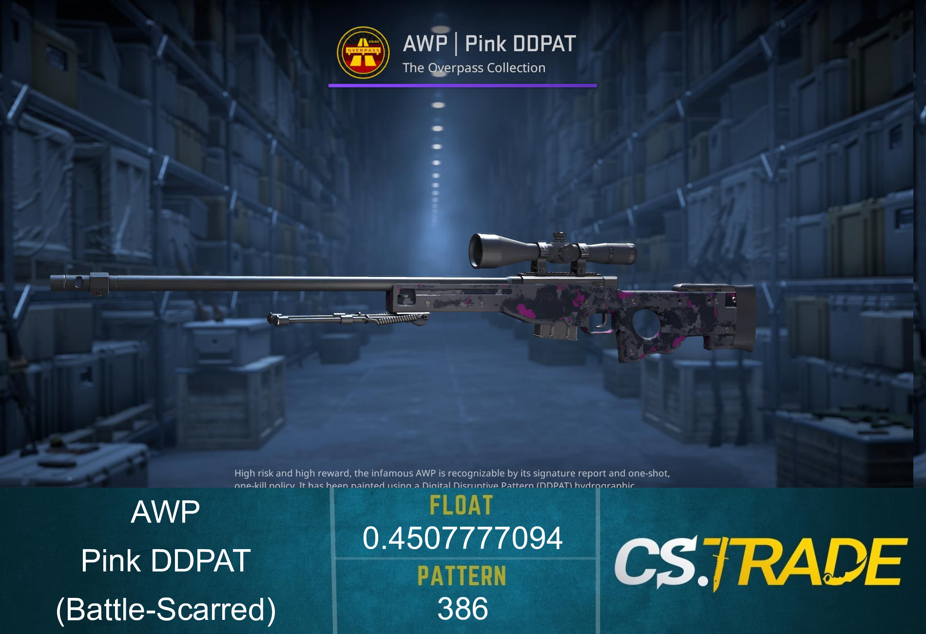 Souvenir AWP | Pink DDPAT (Battle-Scarred) Screenshot