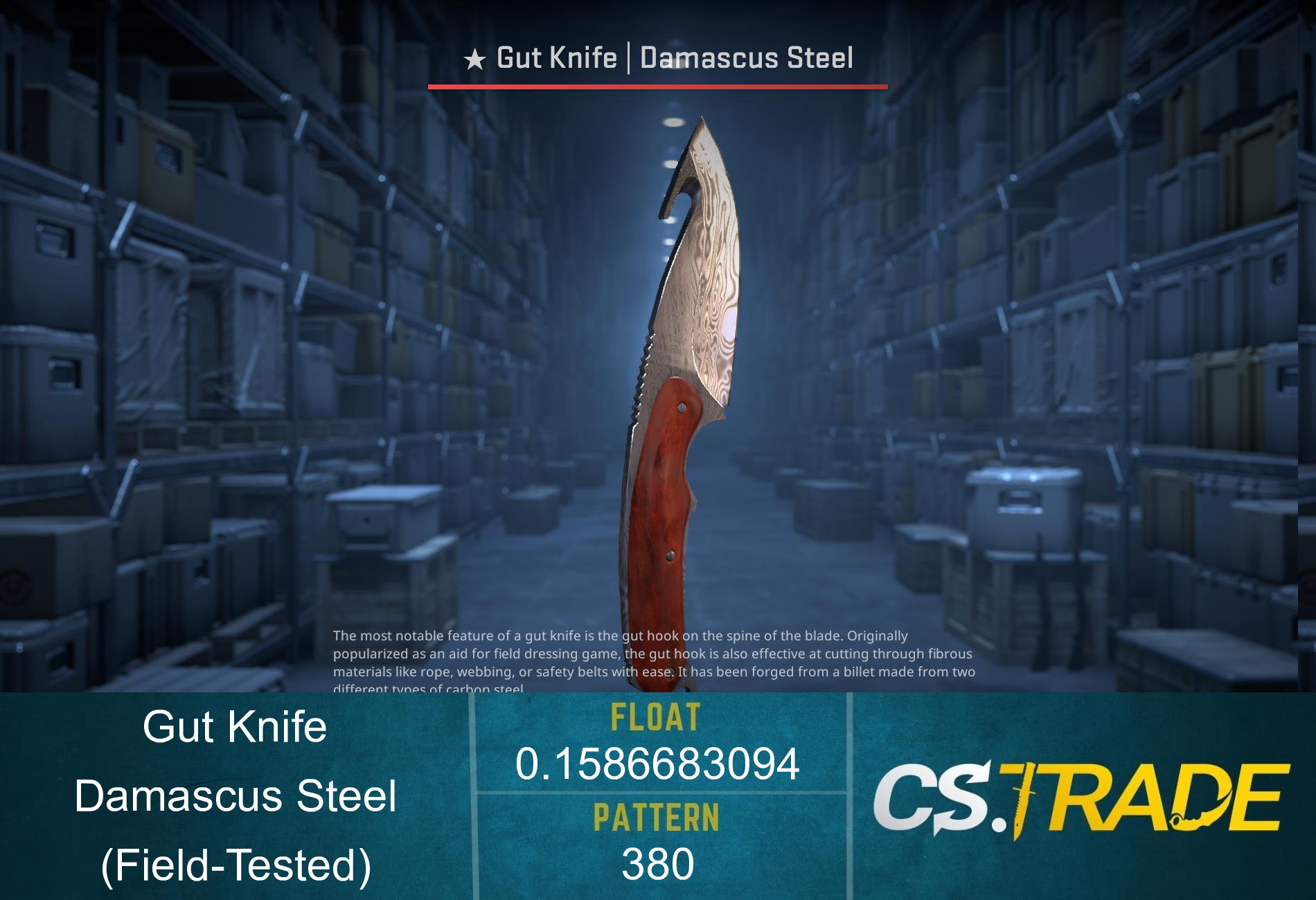 ★ Gut Knife | Damascus Steel (Field-Tested) Screenshot