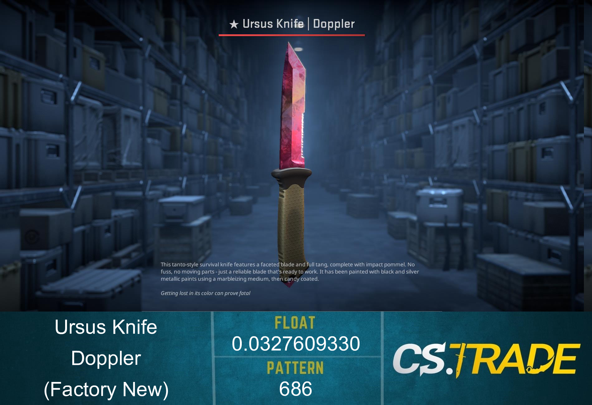 ★ Ursus Knife | Doppler Phase 2 (Factory New) Screenshot