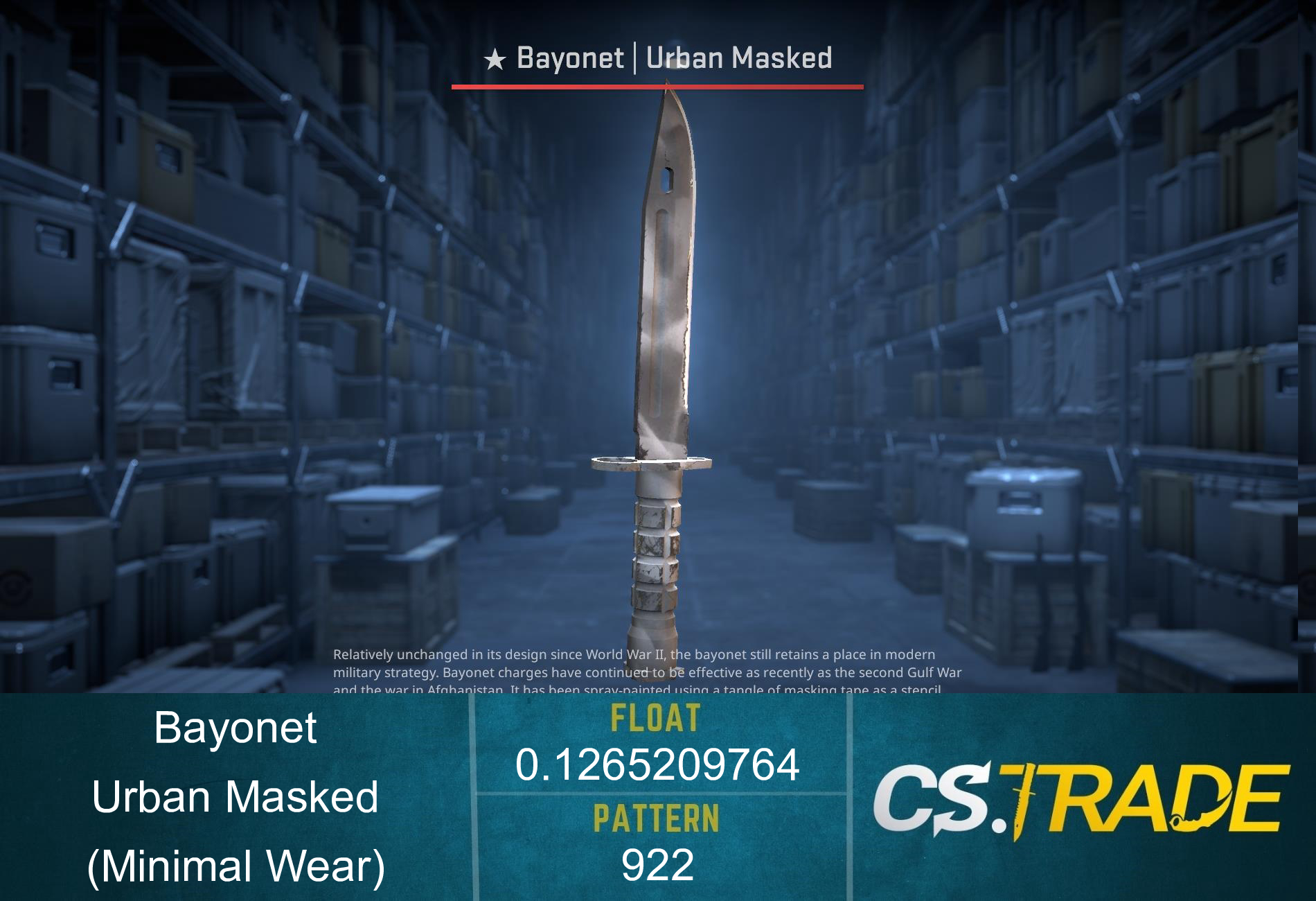 ★ Bayonet | Urban Masked (Factory New) Screenshot