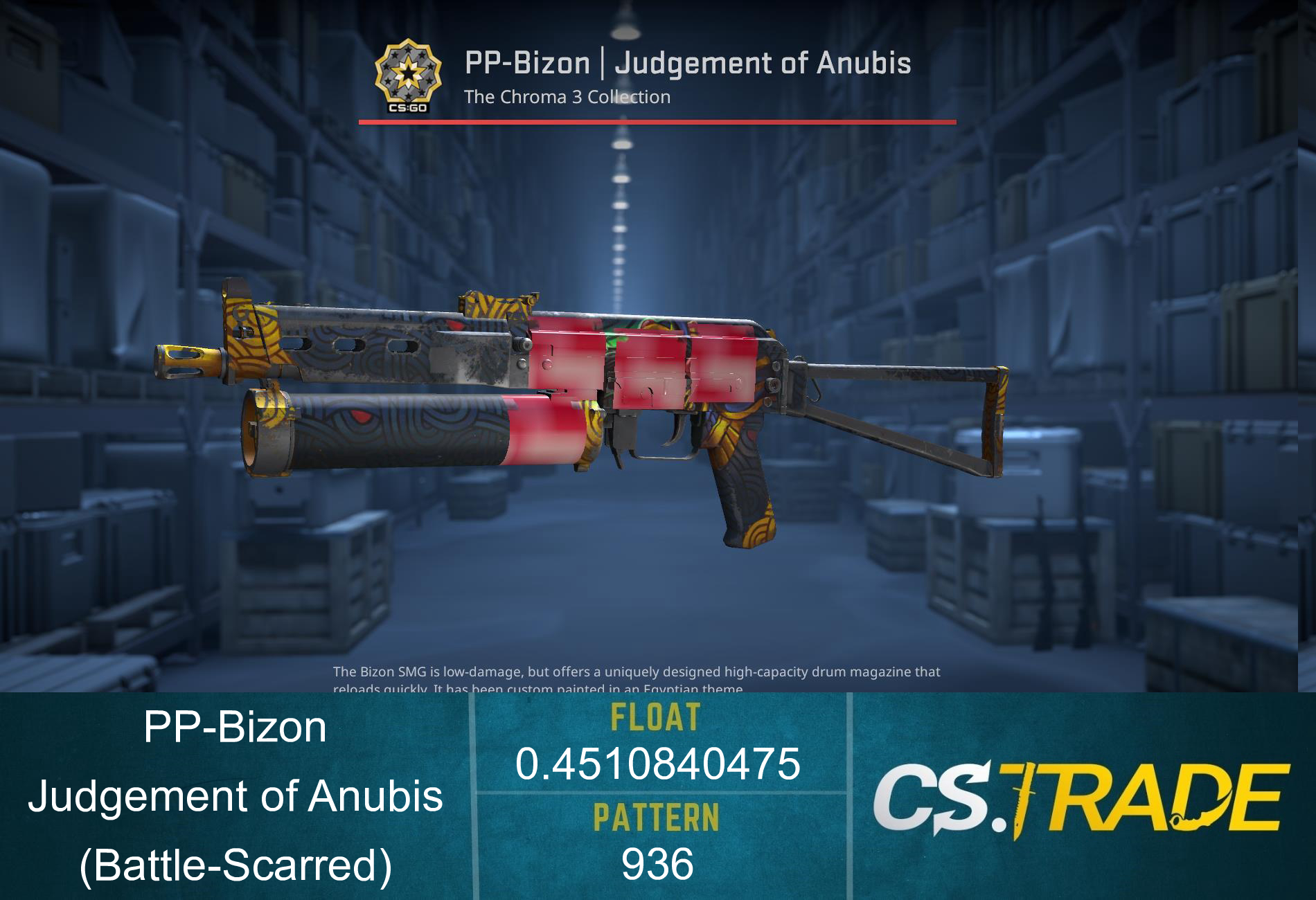 PP-Bizon | Judgement of Anubis (Battle-Scarred) Screenshot