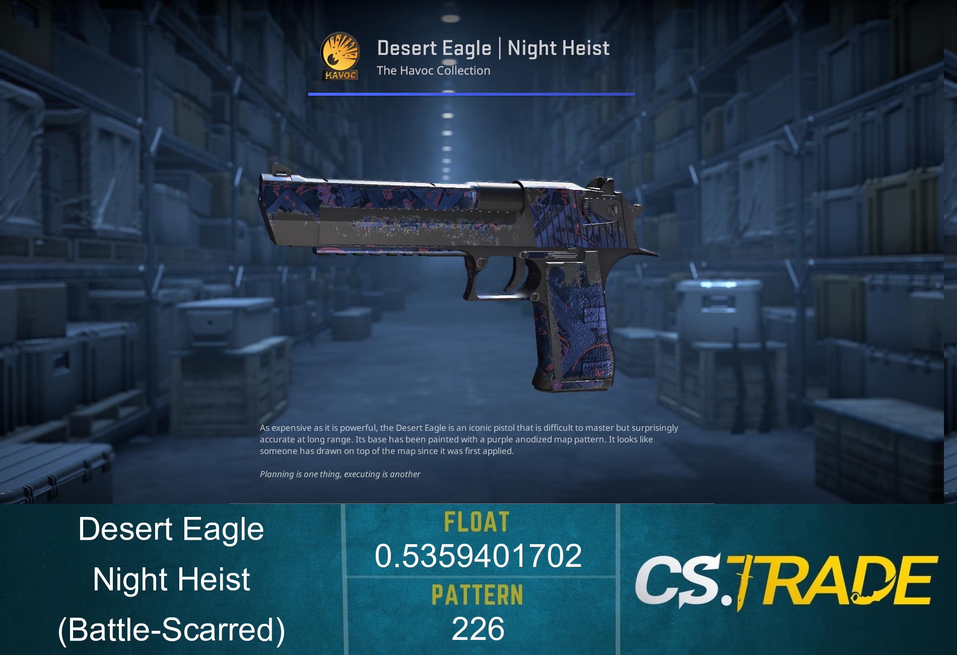 Desert Eagle | Night Heist (Battle-Scarred) Screenshot