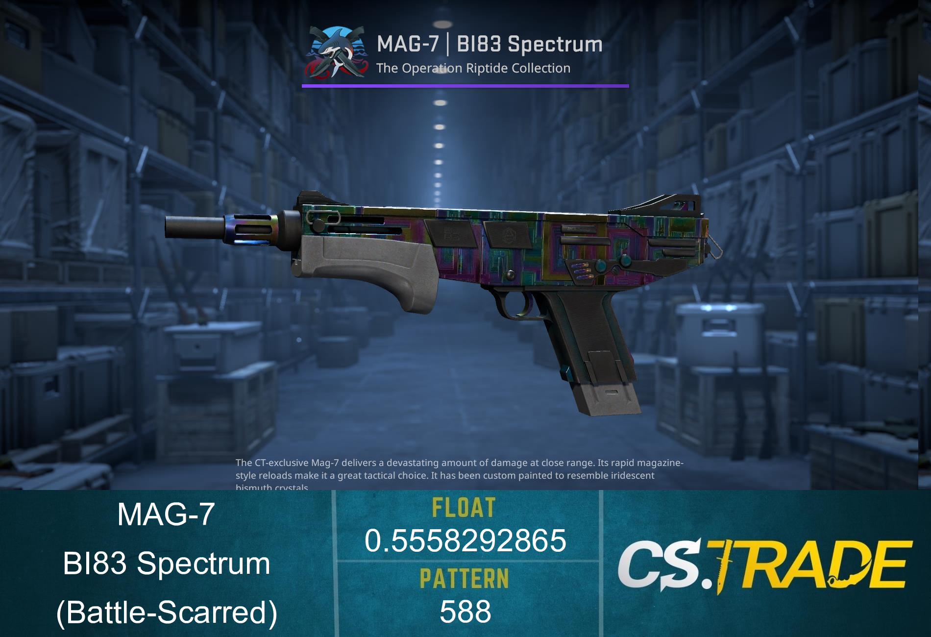 StatTrak™ MAG-7 | BI83 Spectrum (Battle-Scarred) Screenshot