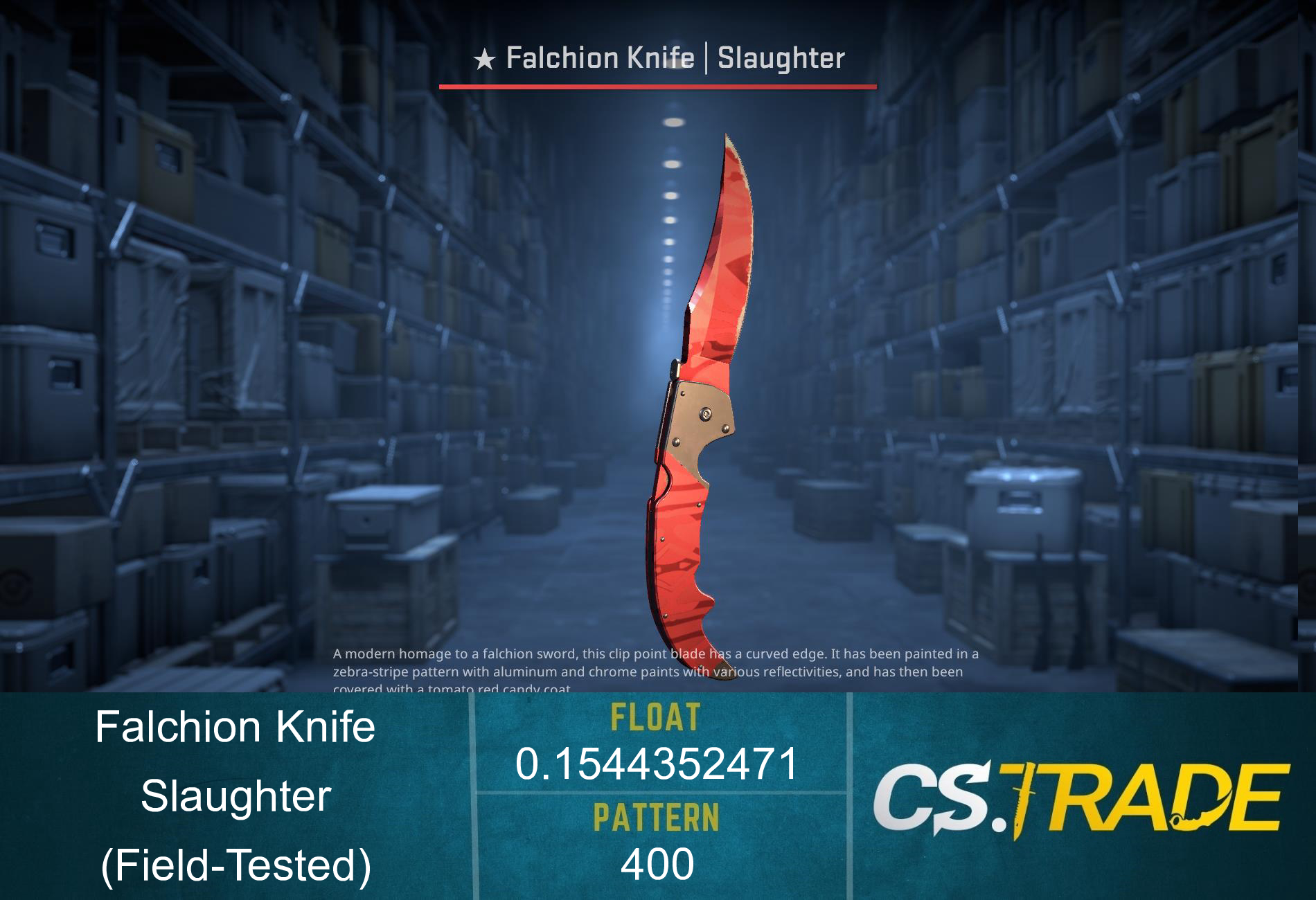 ★ StatTrak™ Falchion Knife | Slaughter (Field-Tested) Screenshot