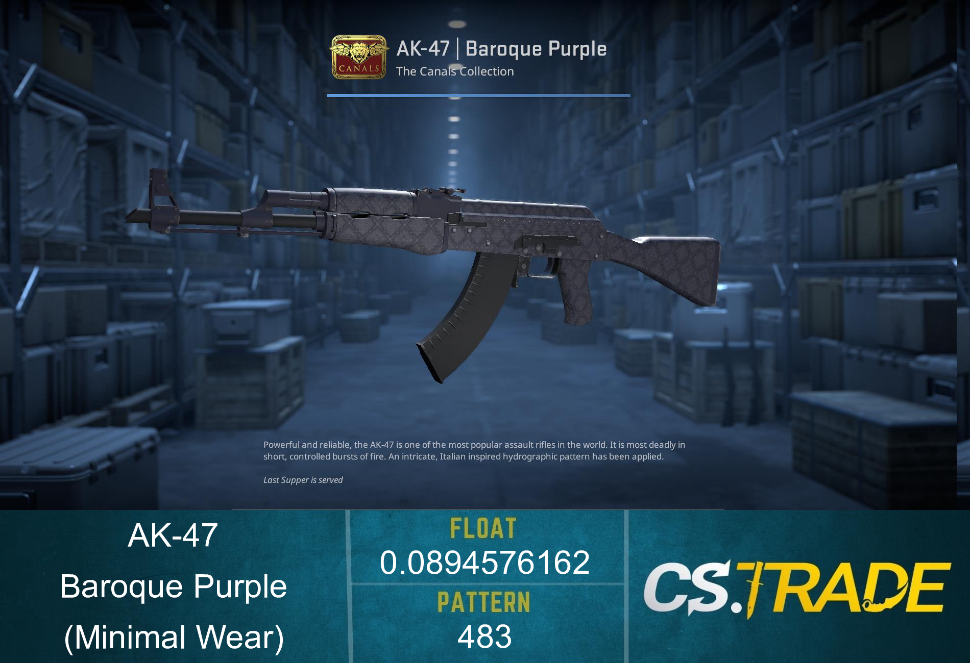 AK-47 | Baroque Purple (Minimal Wear)