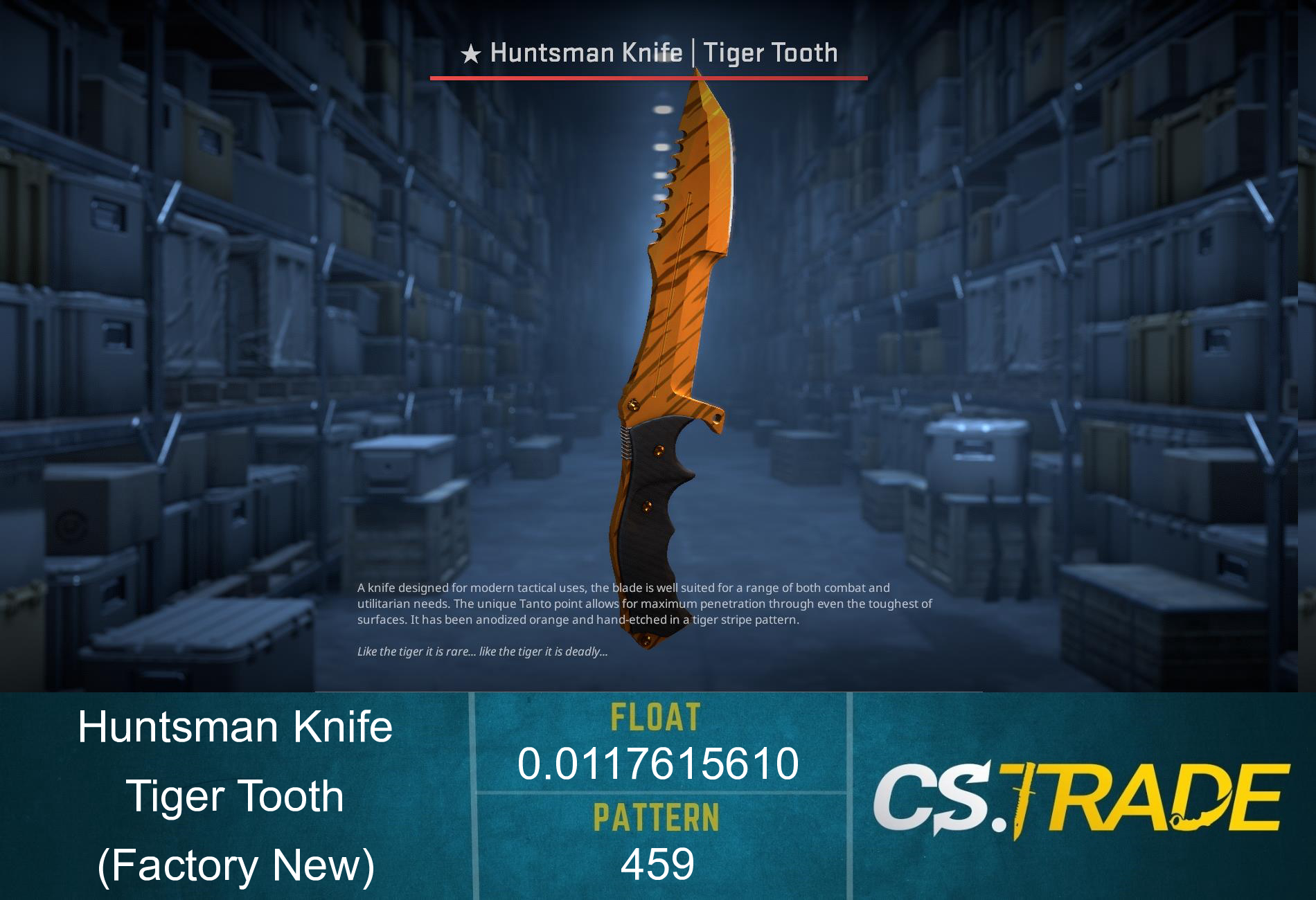 ★ Huntsman Knife | Tiger Tooth (Factory New) Screenshot