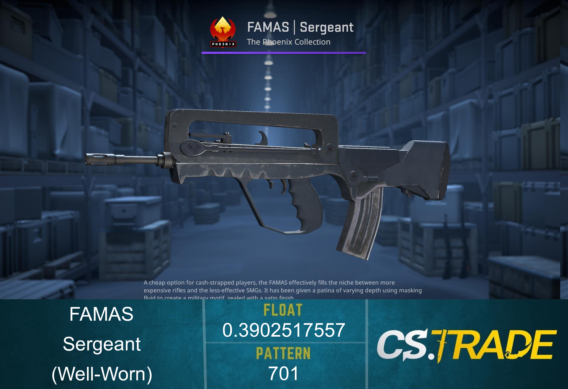 FAMAS | Sergeant (Well-Worn) Screenshot