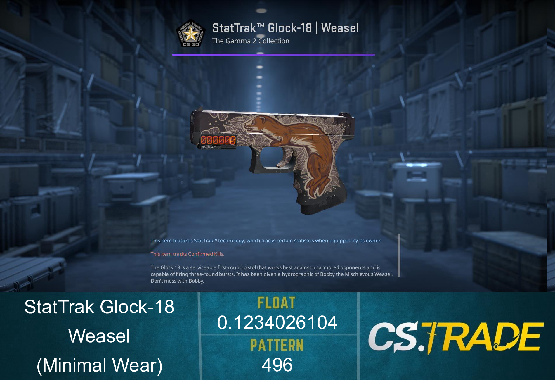 Glock-18 | Weasel (Minimal Wear) Screenshot