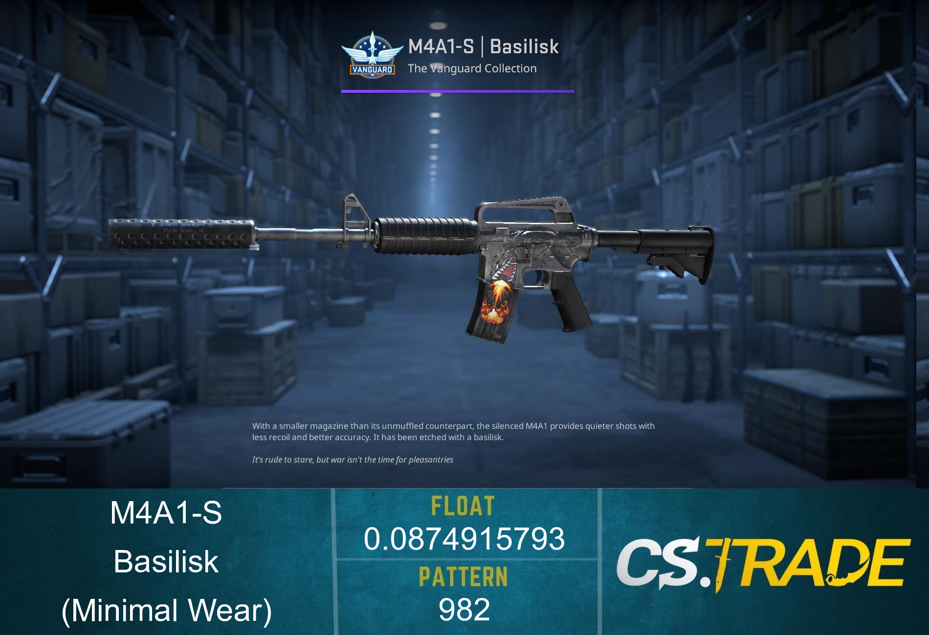 M4A1-S | Basilisk (Minimal Wear) Screenshot