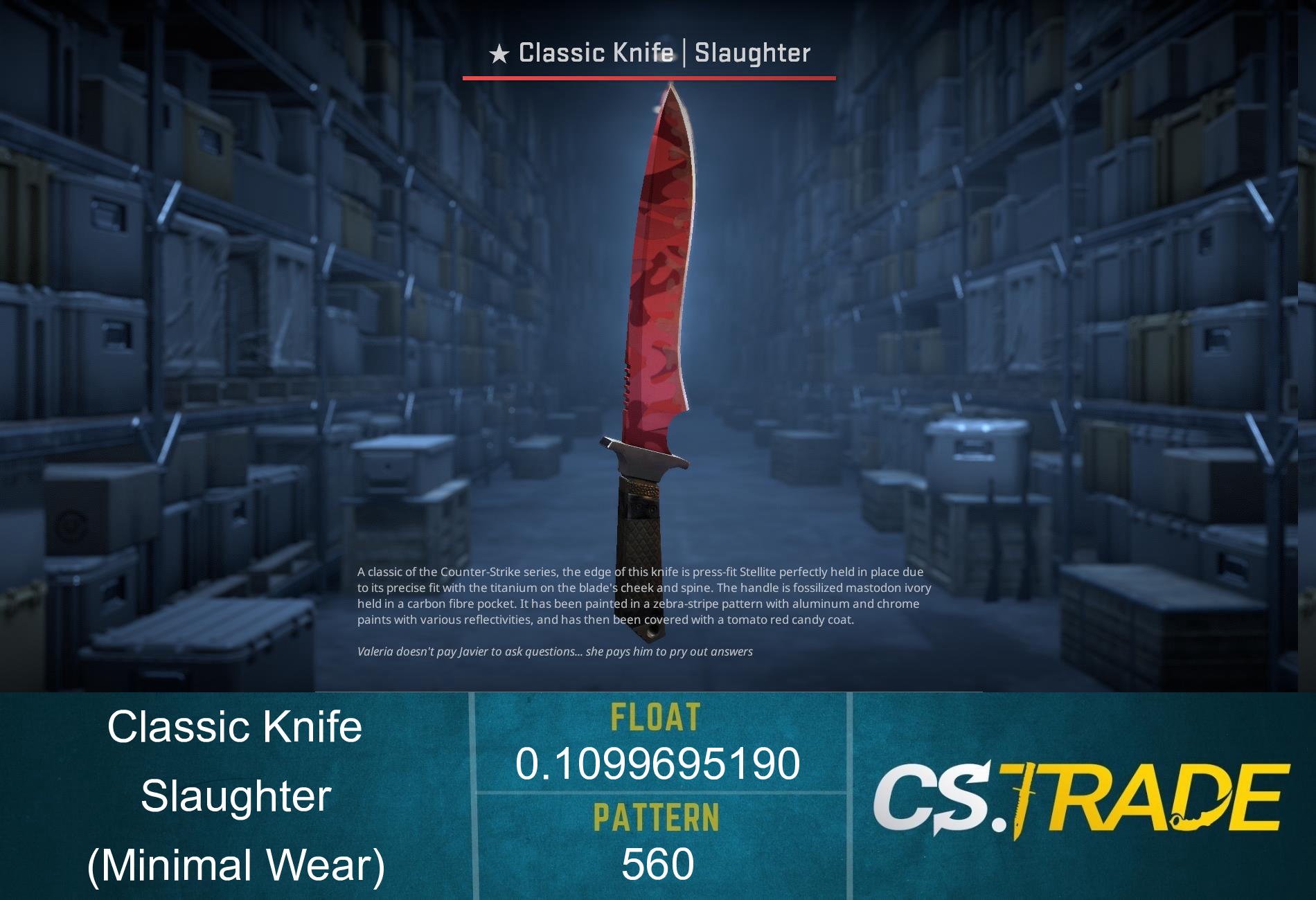 ★ Classic Knife | Slaughter (Minimal Wear) Screenshot