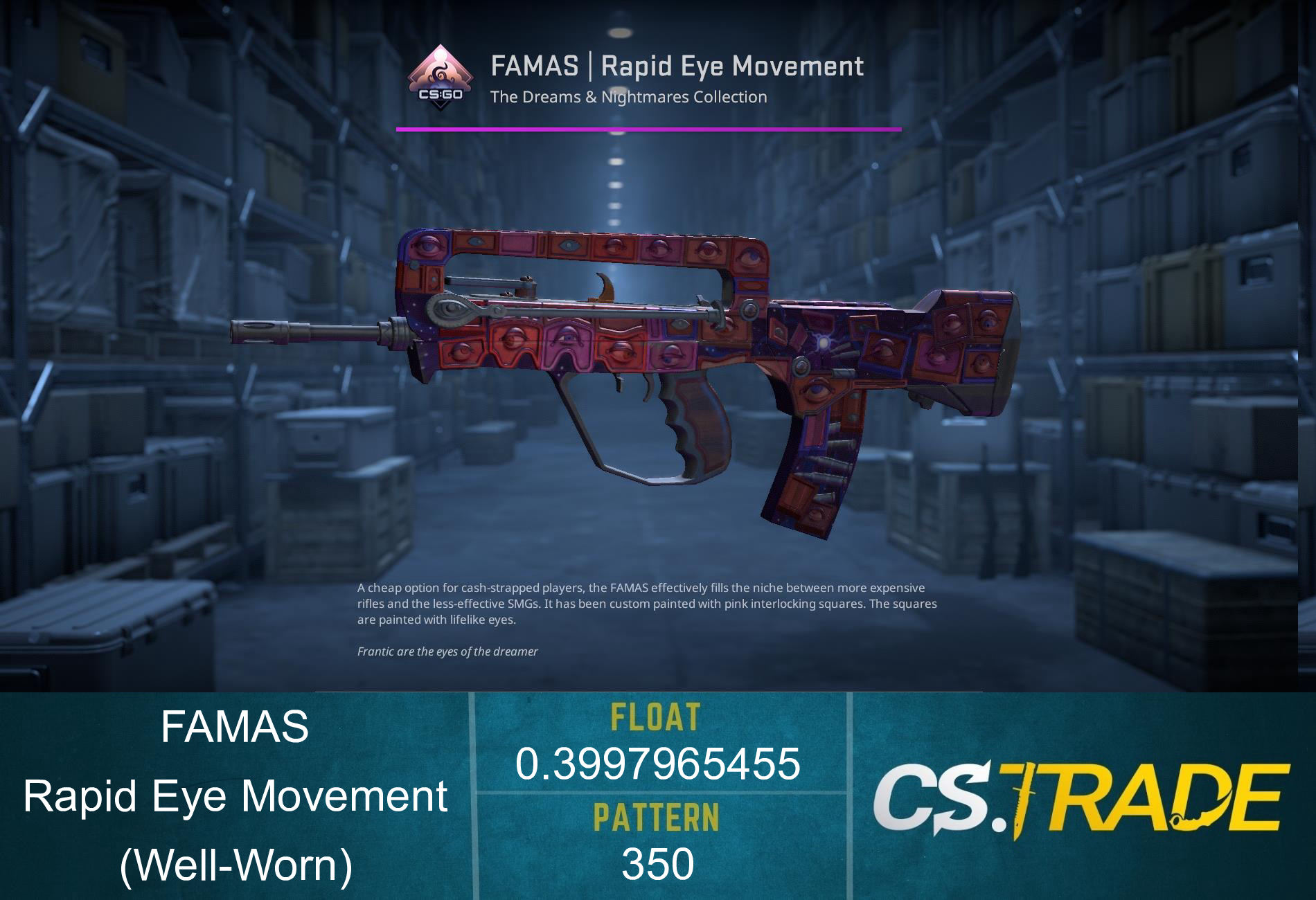 StatTrak™ FAMAS | Rapid Eye Movement (Well-Worn) Screenshot
